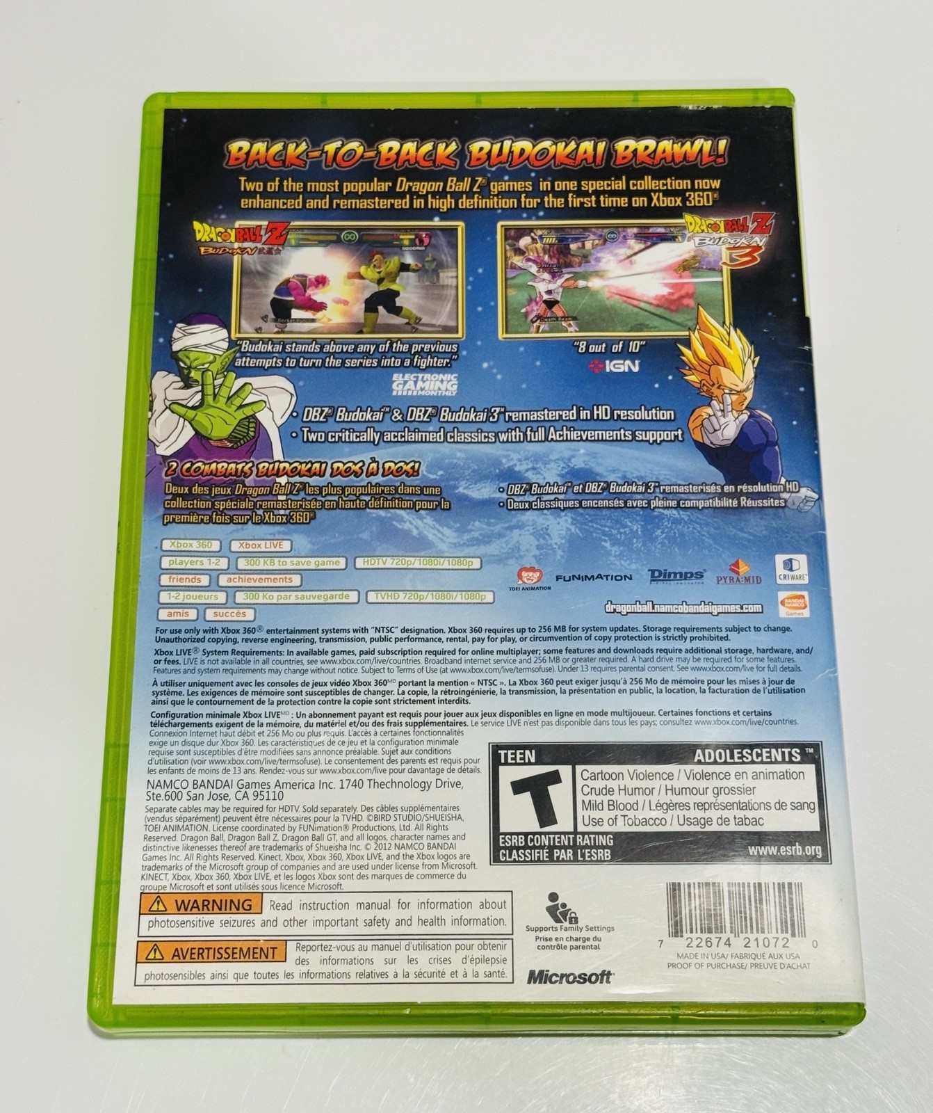 Dragon ball Z: Budokai HD Collection – Xbox 360