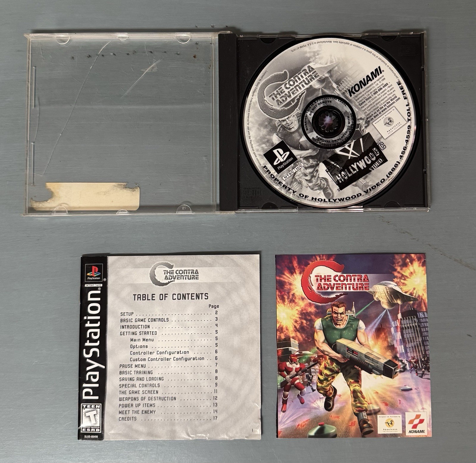The Contra Adventure Sony PlayStation 1 PS1 Konami Tested Working See Pics