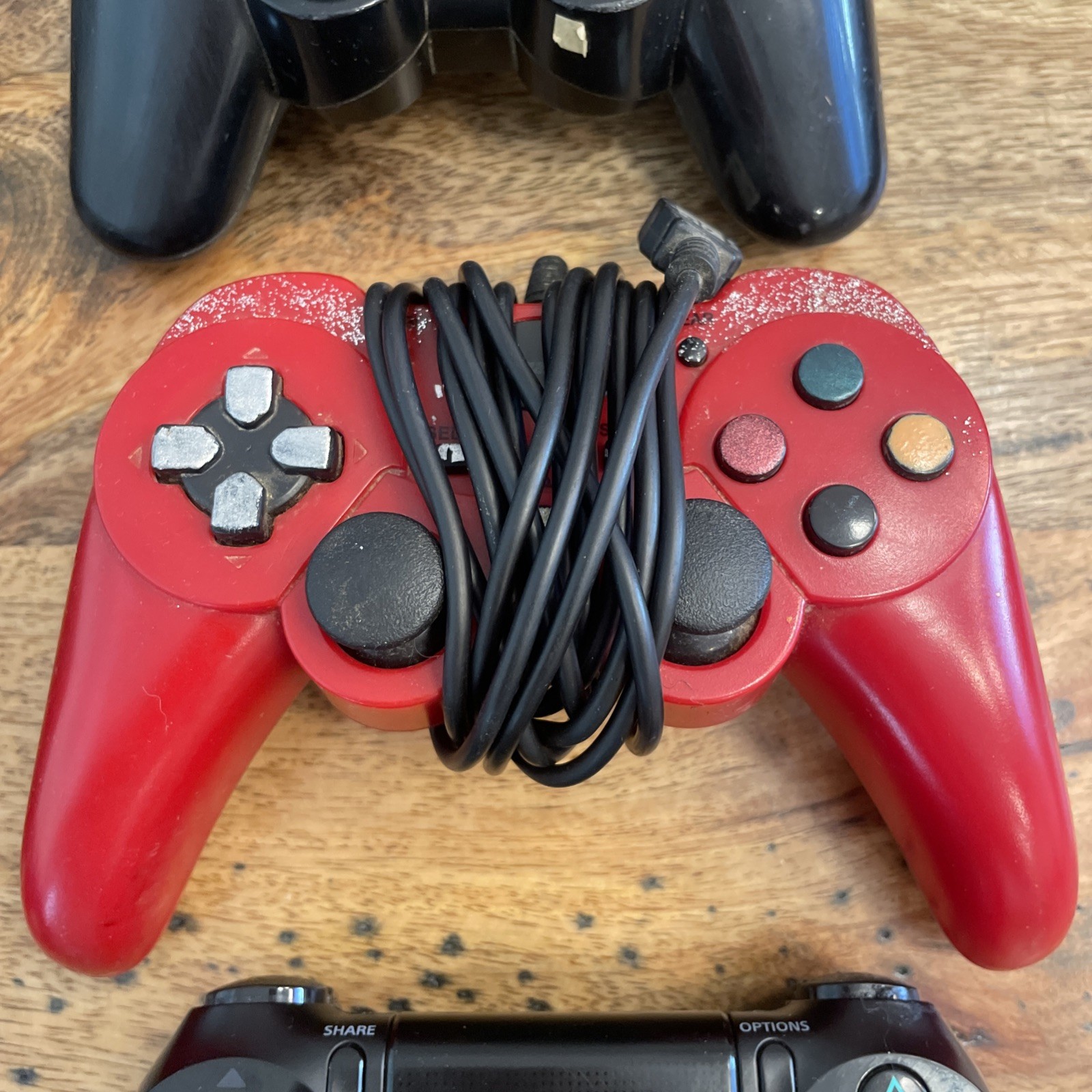 Lot Of 6 PlayStation Controllers Various Models/Colors Untested Selling As Is!