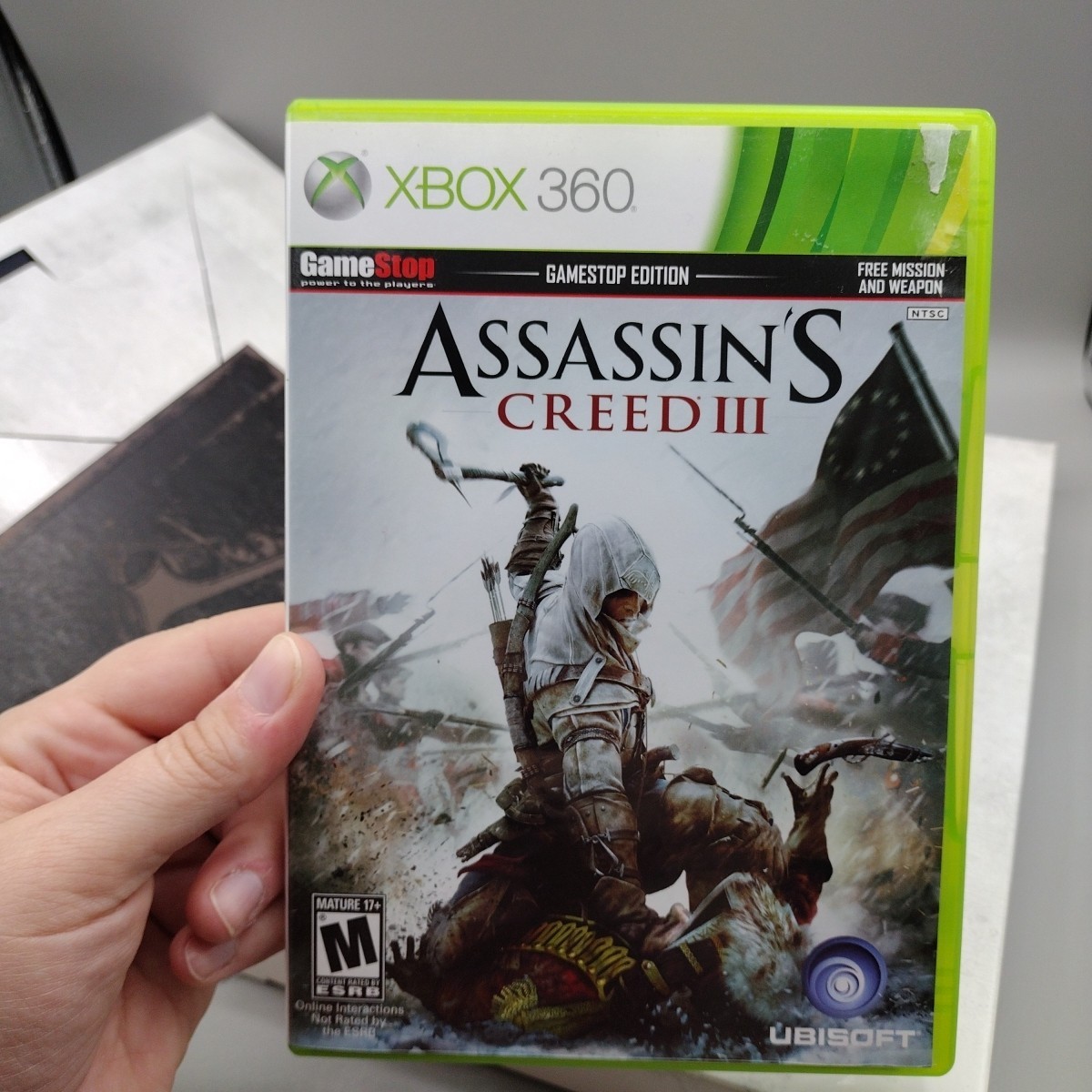 Assassins Creed 3 III Limited Edition Xbox 360 Complete Statue Flag Belt Buckle