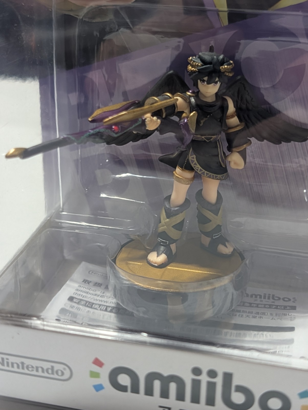 2x Nintendo Amiibo Black Pit (Dark Pit) Japan Version & U.S. Ryu Smash Bros New