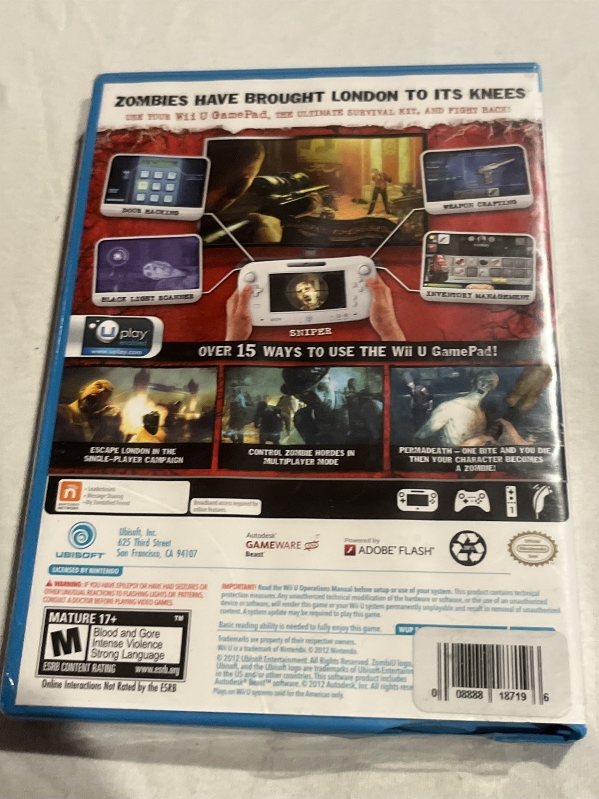 Nintendo Wii U ZombiU Zombi U BRAND NEW FACTORY SEALED AUTHENTIC *READ*