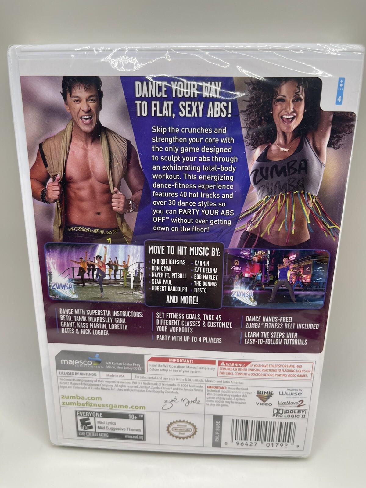Zumba Fitness Core Nintendo Wii 2012 New Sealed Disc