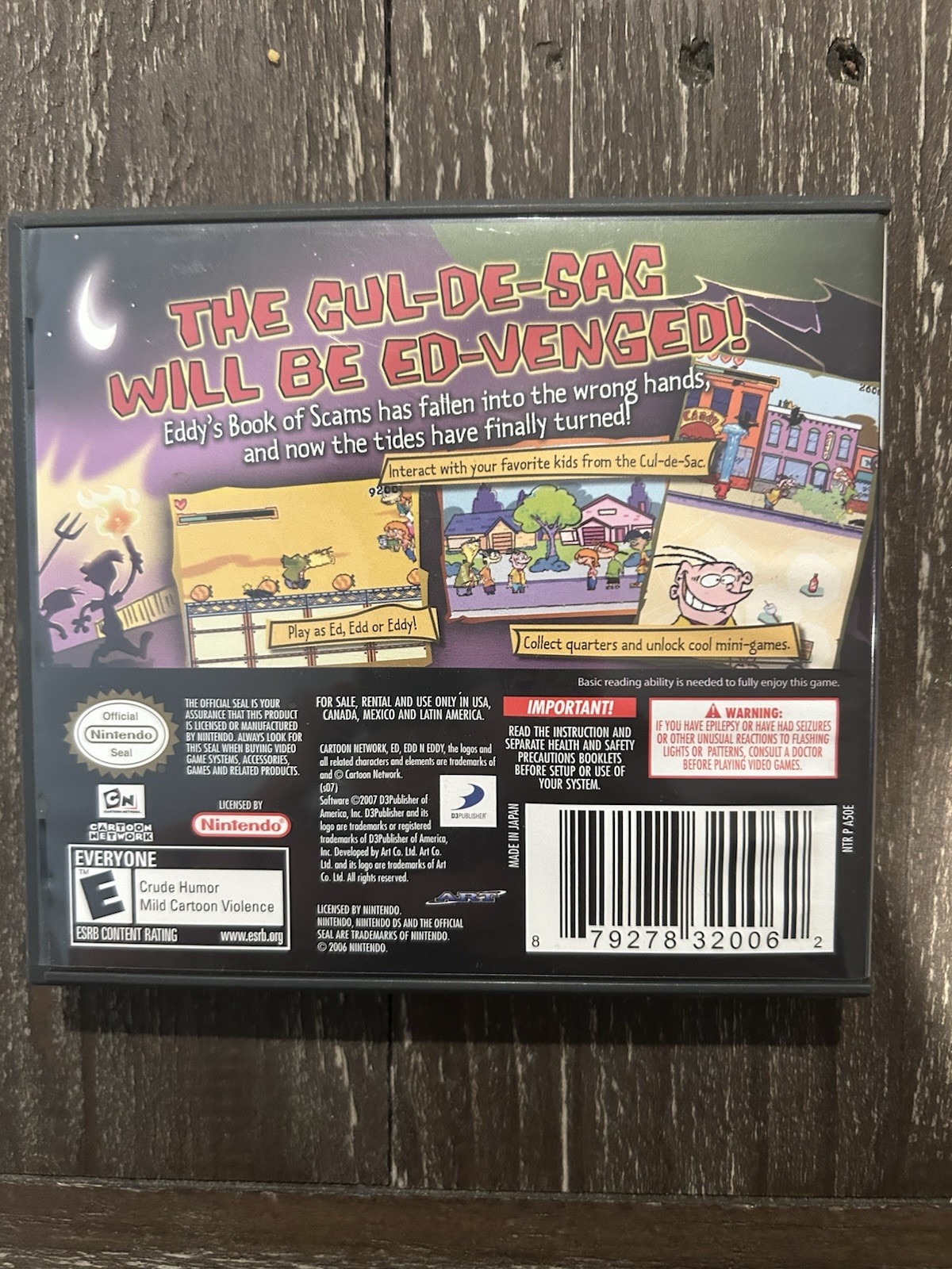 D3 Publisher Ed, Edd n Eddy: Scam of the Century Nintendo DS 2007 Manual
