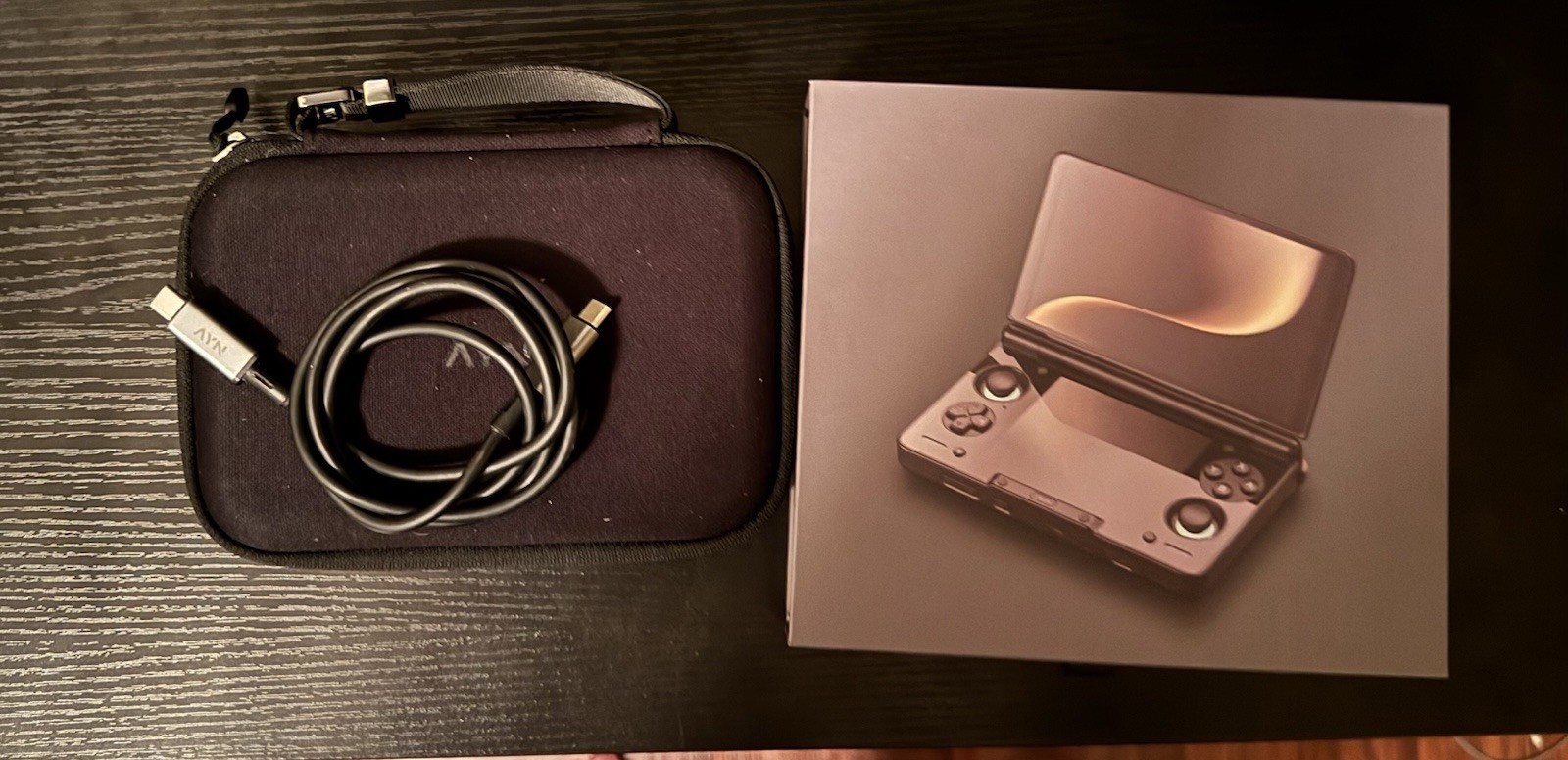 AYN Thor Pro Rainbow Dual Screen Handheld W/ Case Cable and 256 micro USB