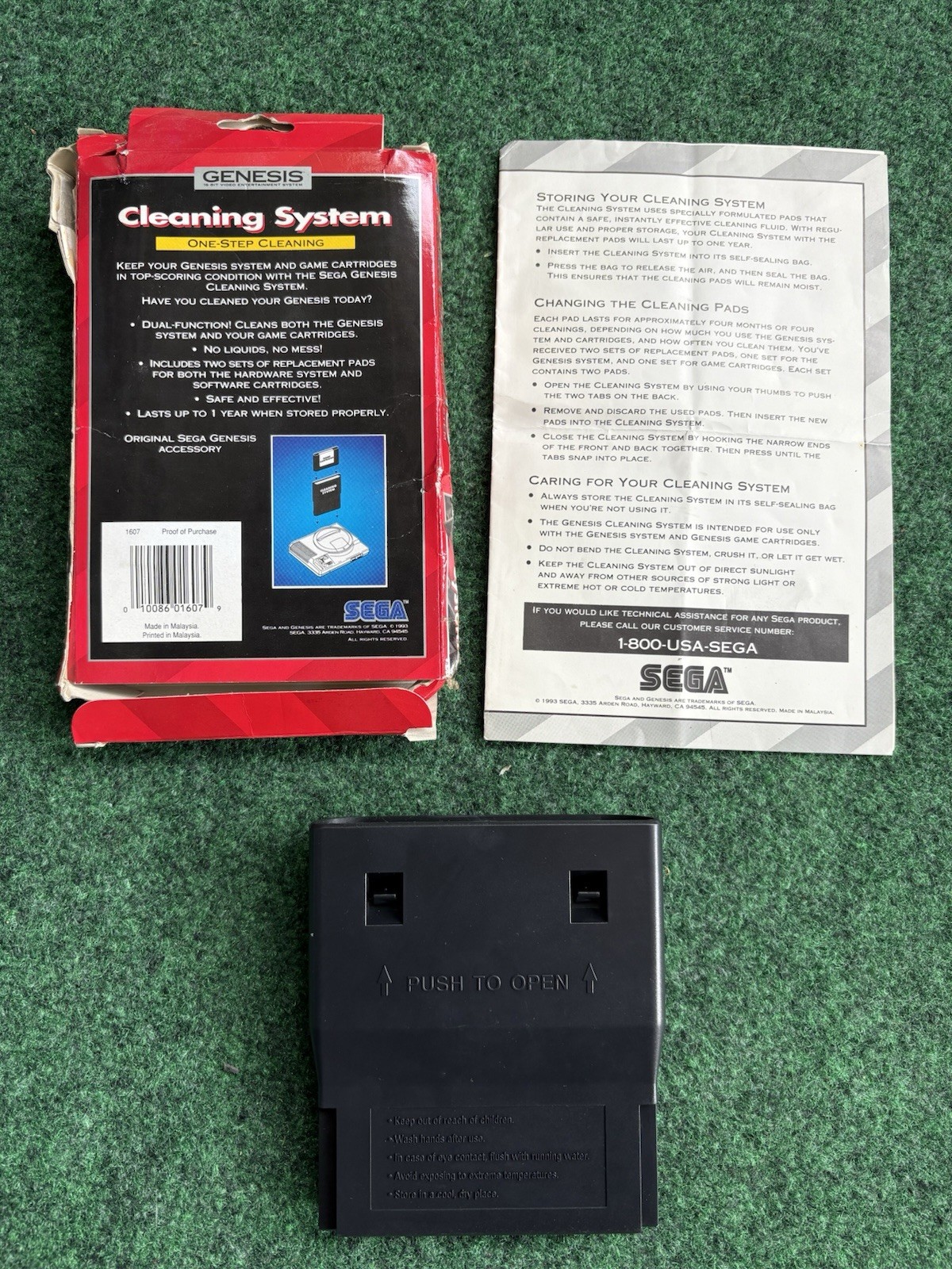 Vintage ￼Sega Genesis 16 Bit Video Entertainment System Cleaning System Box Fair
