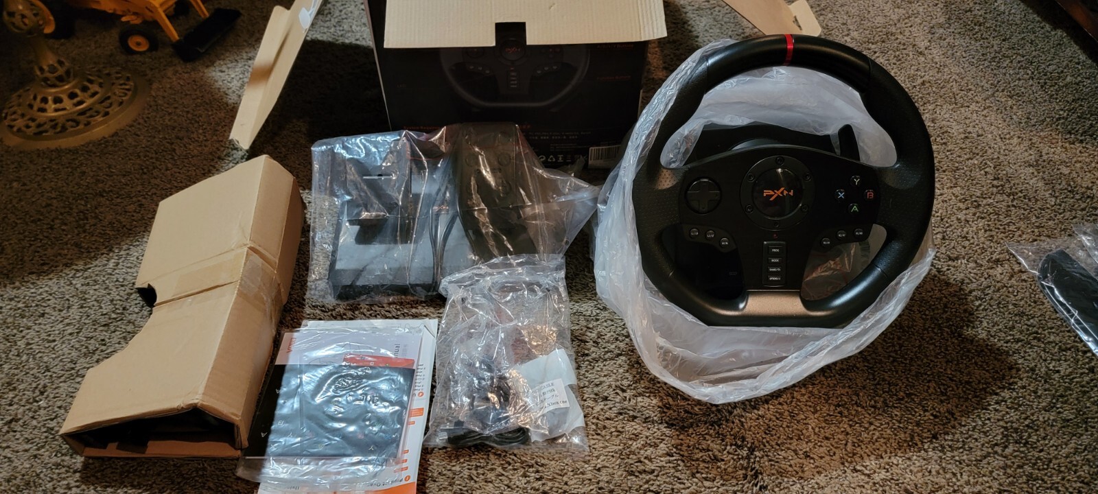 PXN V900 GAMING RACING STEERING WHEEL AND PEDAL