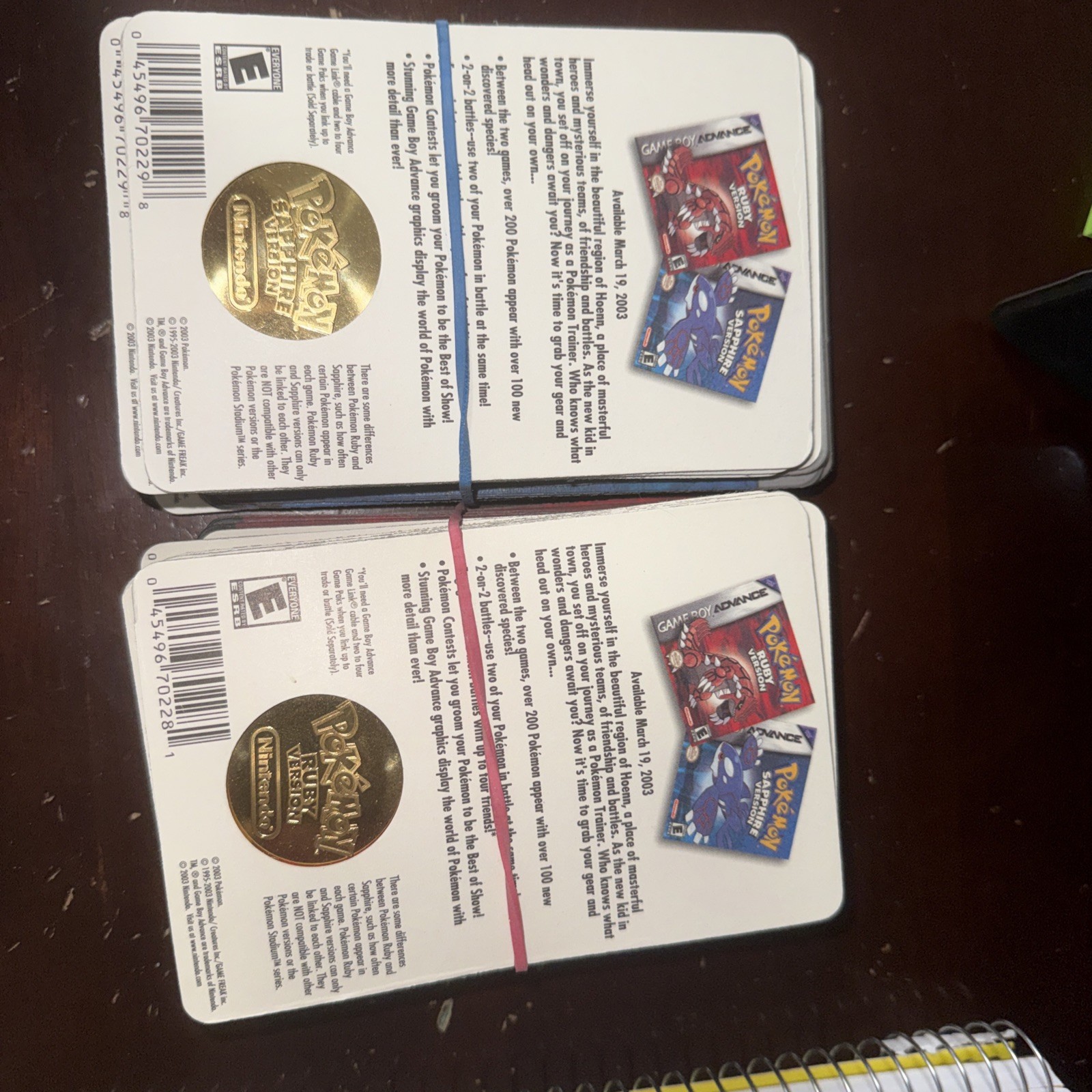 Pokémon Ruby And Sapphire Holographic Preorder Coins