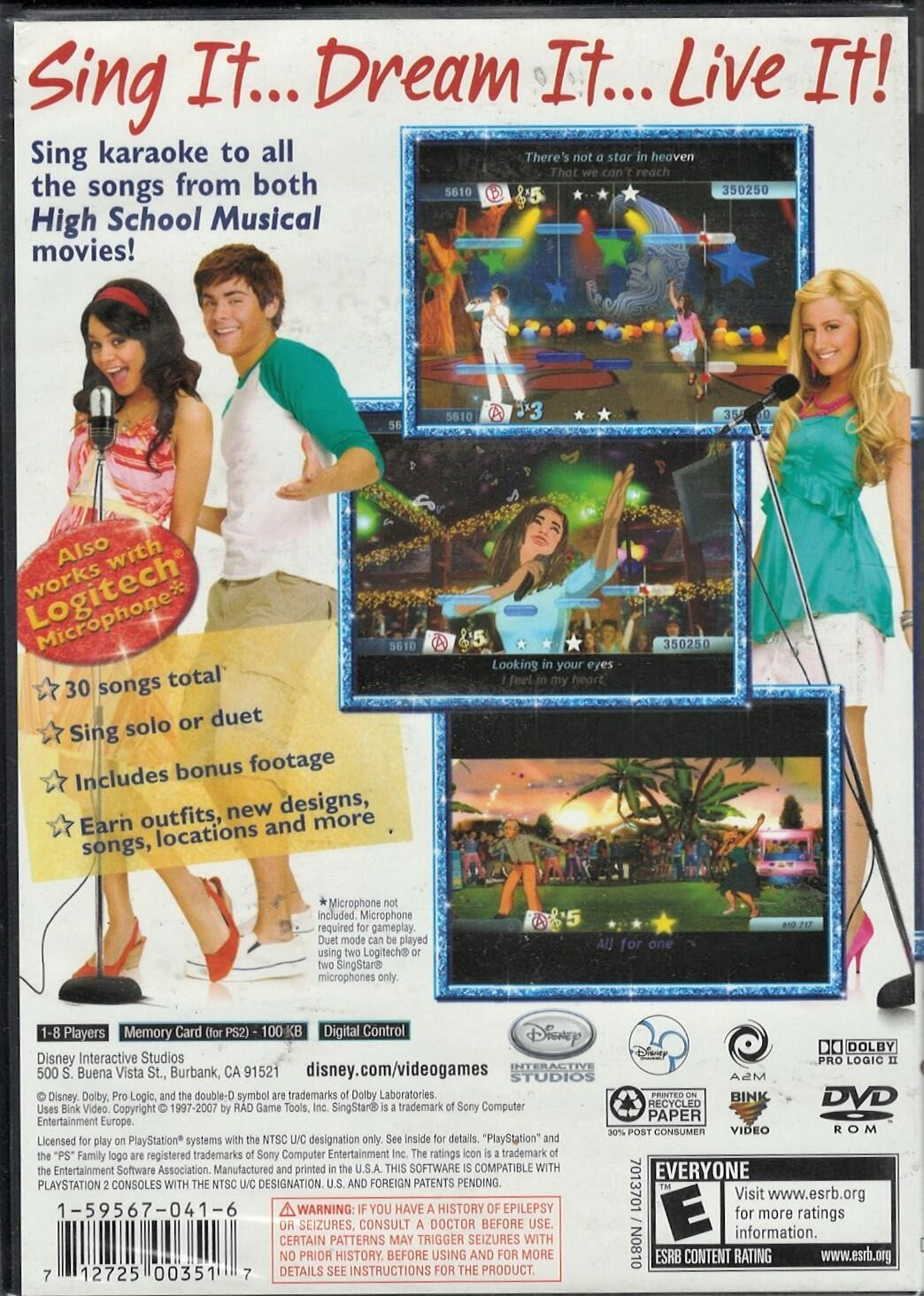 High School Musical: Sing It (Game Only) PS2 (Brand New Factory Sealed US Versio