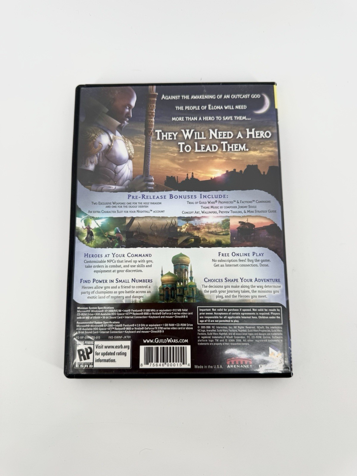 Guild Wars: Nightfall Pre-Release Bonus (PC, NCsoft) w/ Manual & Access Key