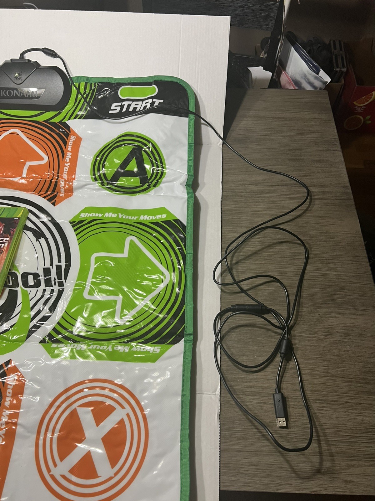 Xbox 360 Dance Dance Revolution Konami Dance Pad Mat Controller; Game Included!!