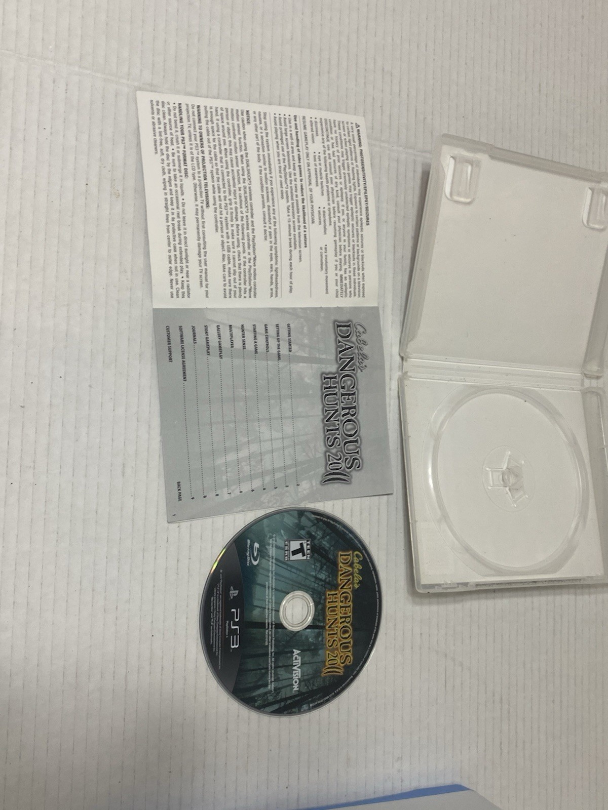 Cabela’s Dangerous Hunts 2011 PS3 PlayStation 3 Game Case Manual