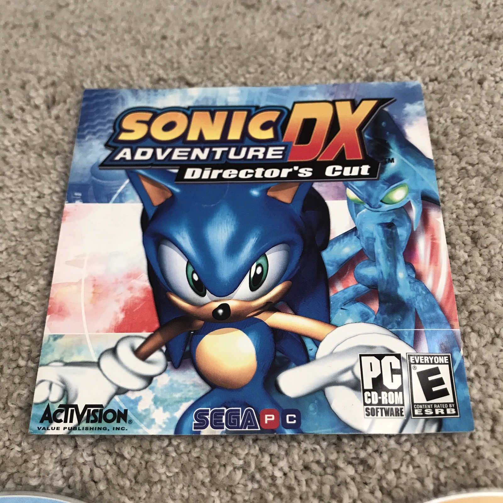 Sonic Adventure DX Director’s Cut (PC, 2003) 2 Discs and Front Artwork (No Case)