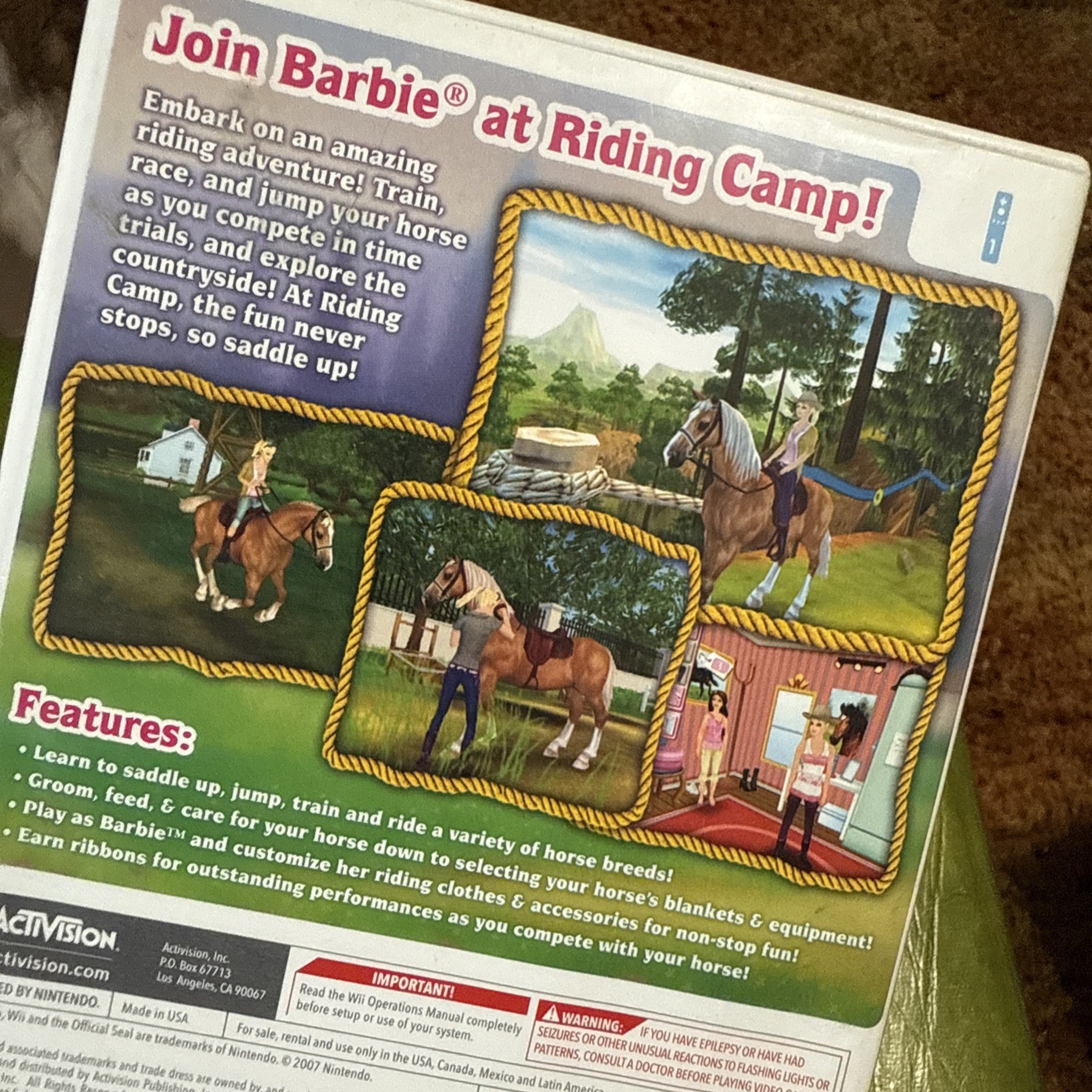 Barbie: Jet, Set & Style & Barbie Horse Adventures Riding Camp Nintendo Wii