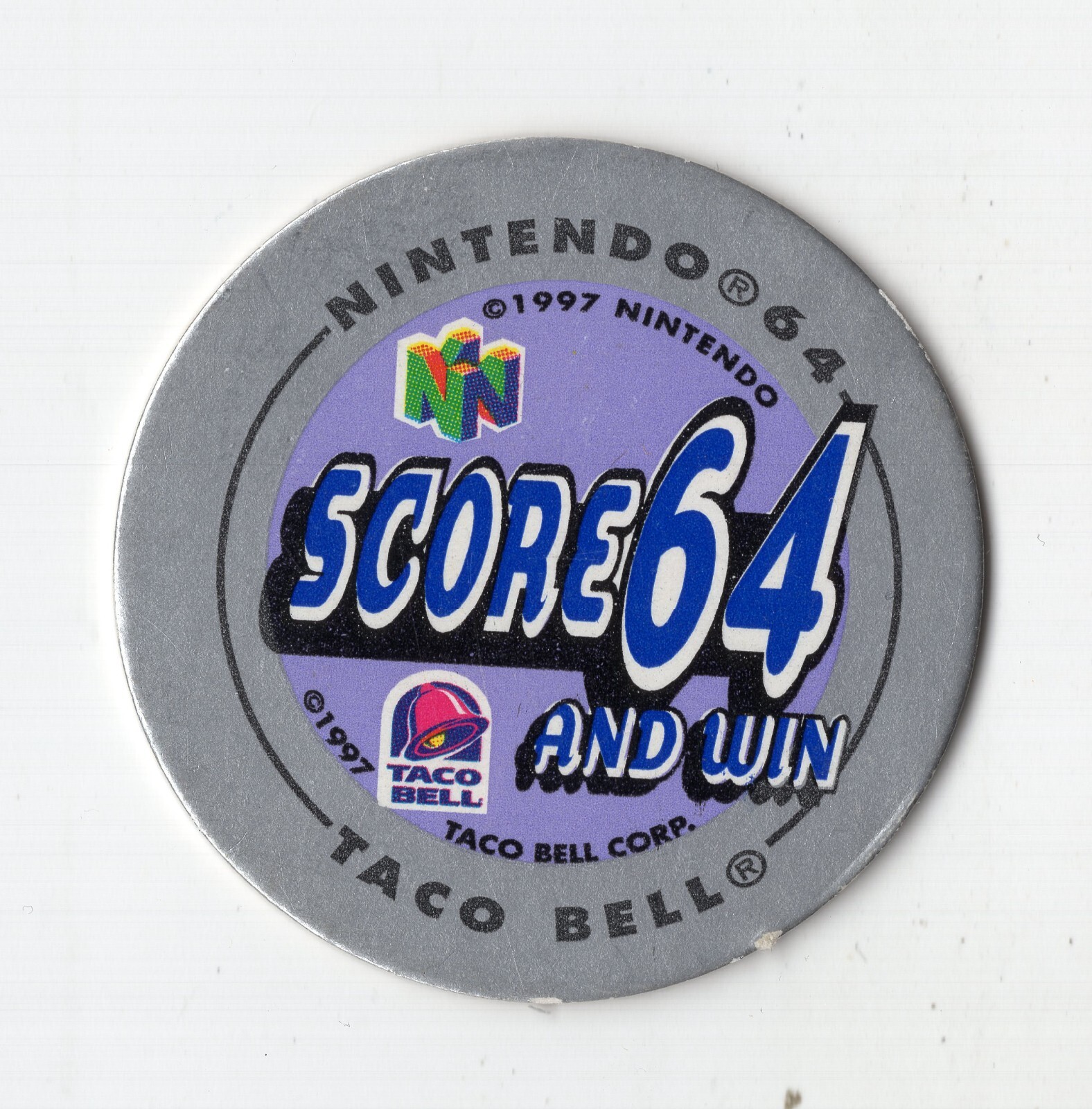 Taco Bell Score 64 1997 Fox McCloud Star Fox 64 Nintendo 64 Game Coin