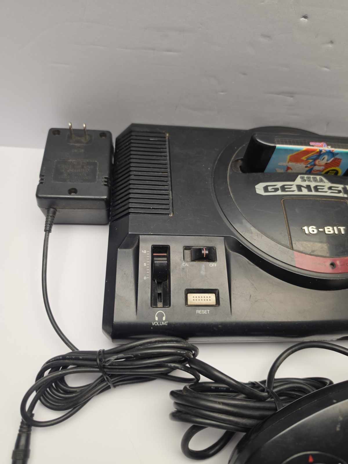 Sega Genesis Model 1 16 Bit 1601 Console Controller Power AV Sonic 2 Bundle