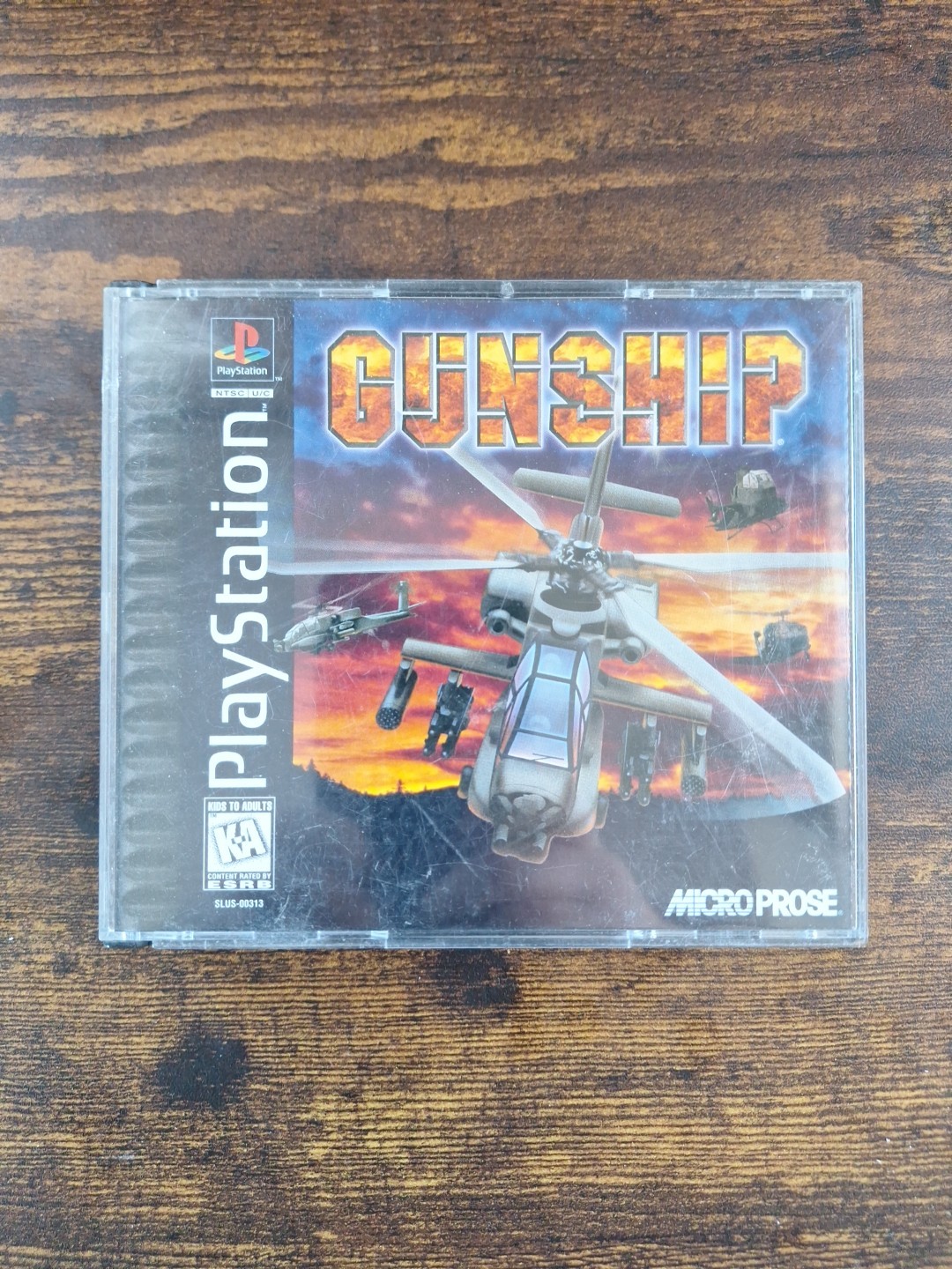 Gunship Sony PlayStation 1, 1996, Black Label, Complete in Box