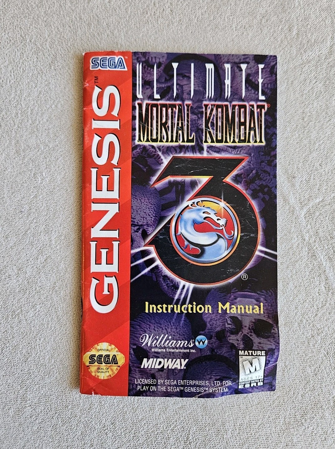 ULTIMATE MORTAL KOMBAT 3 SEGA GENESIS COMPLETE IN BOX READ DESCRIPTION