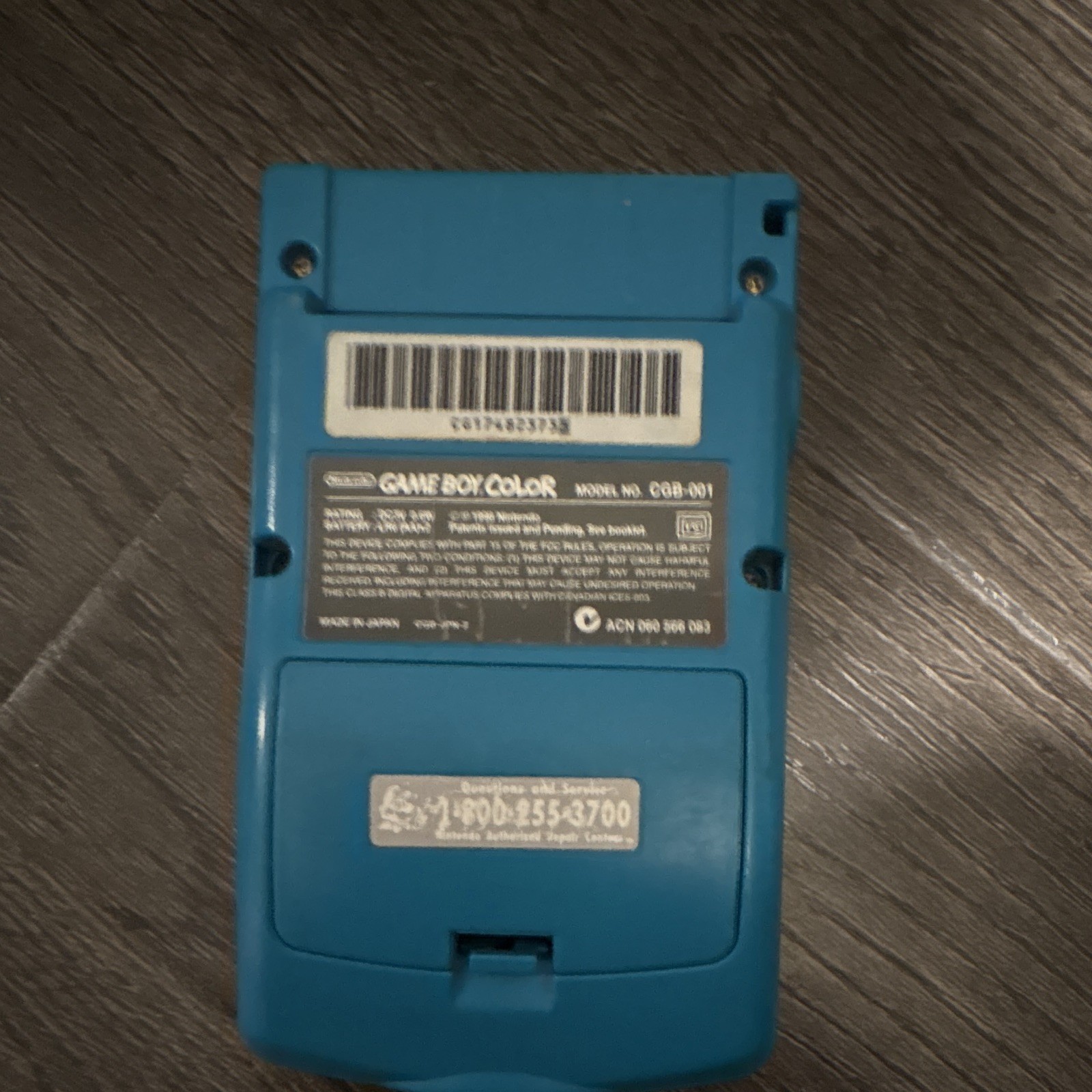 Nintendo Game Boy Color Blue Handheld System CGB-001 Color Screen, Headphone