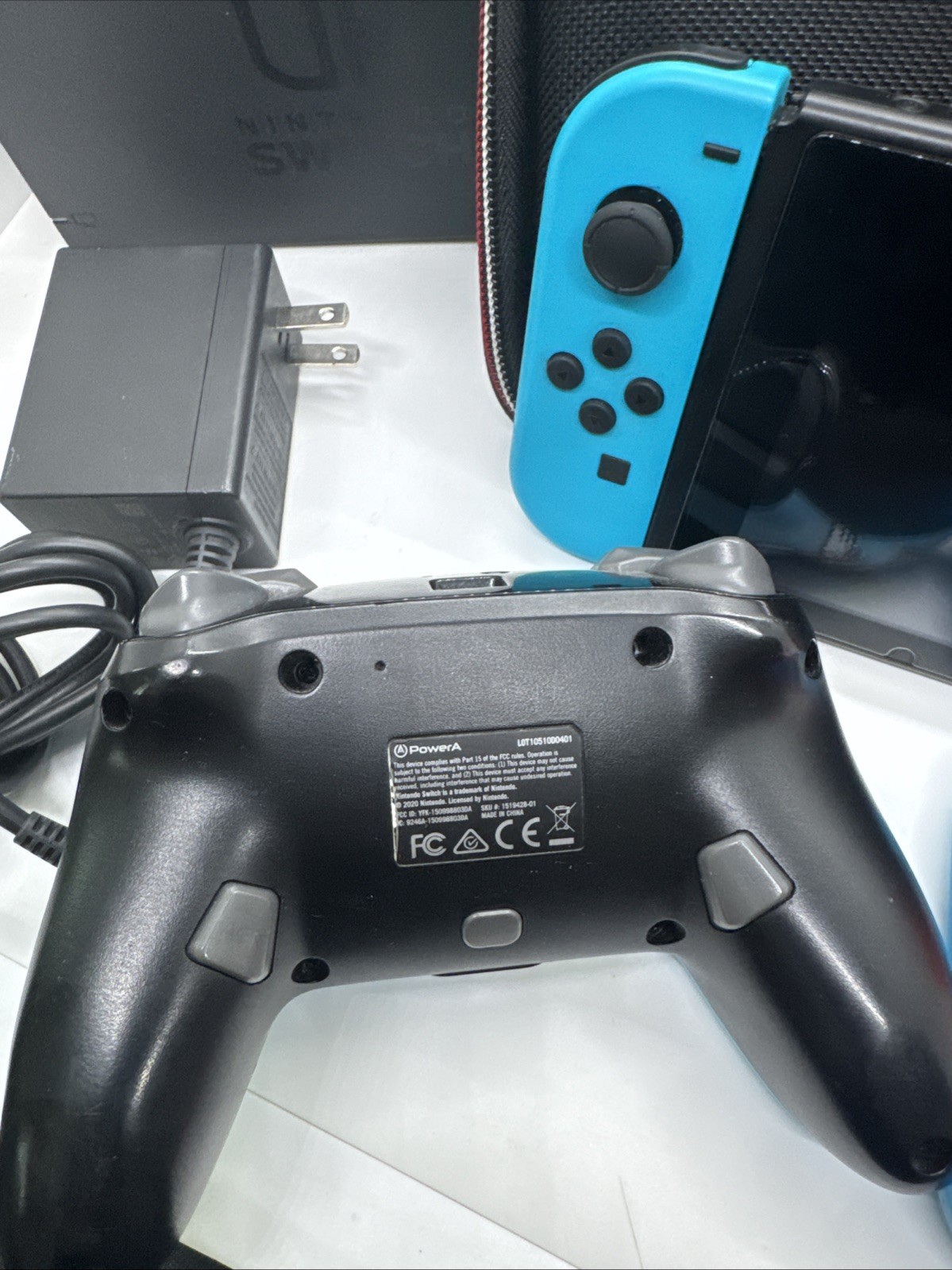 Nintendo Switch Console Neon Blue/Red Joy-Con Bundle w/ Dock NO HDMI
