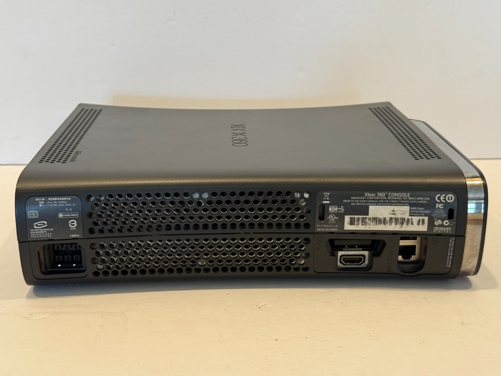 Microsoft Xbox 360 Elite 120GB Console w/ Controller Power Supply & AV Cables