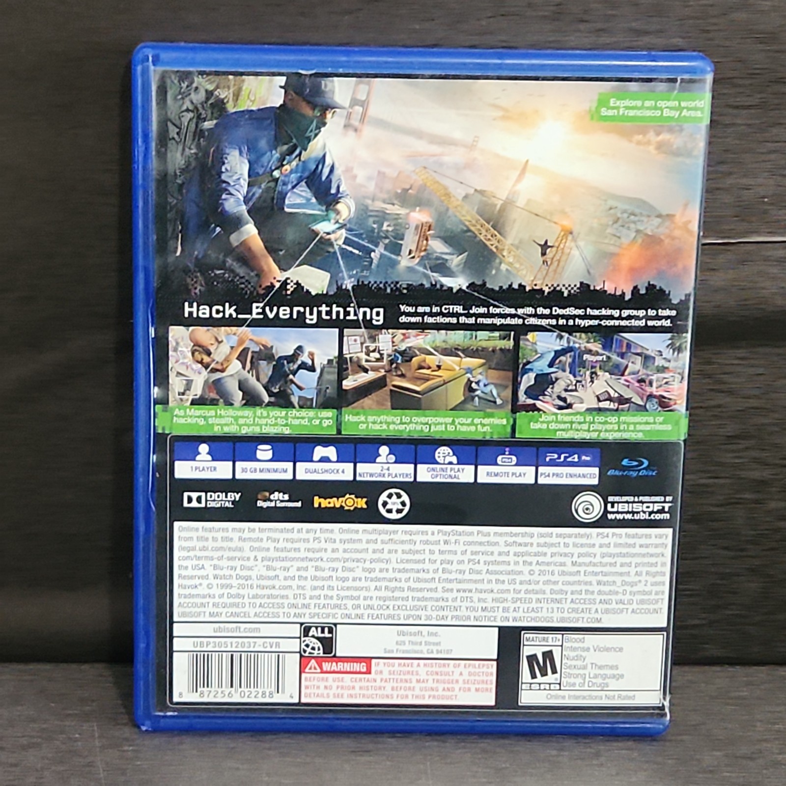 Watch Dogs 2 PlayStation 4 PS4 Complete