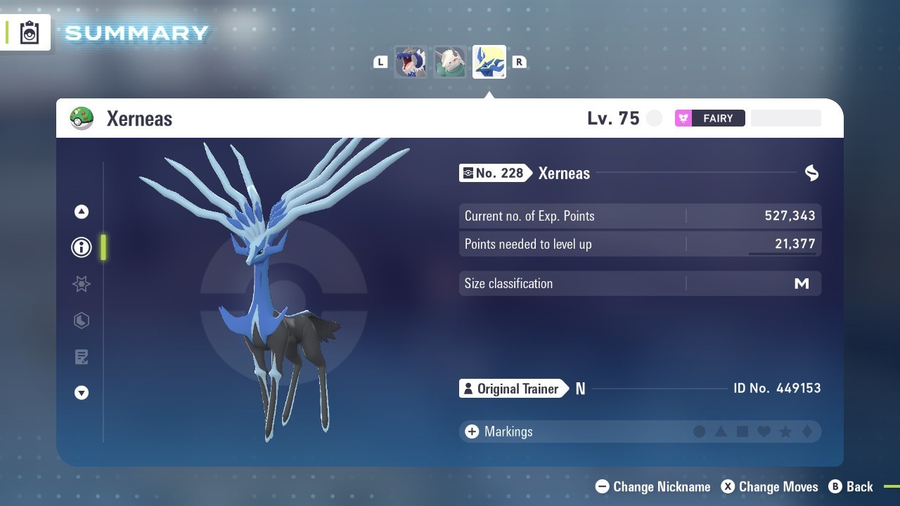 Xerneas Pokemon Legends ZA ⚫ 6 IV 🟢 @ Master Ball