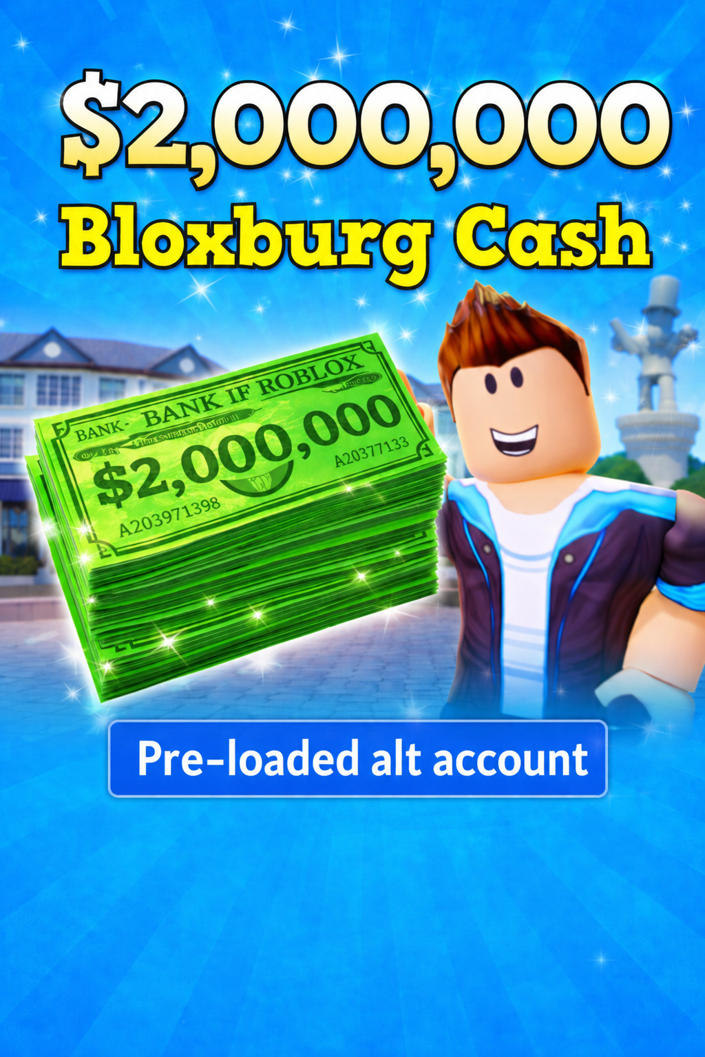 2M BLOXBURG CASH | ⚠️READ DESCRIPTION+IMAGES | FAST DELIVERY🚚📦