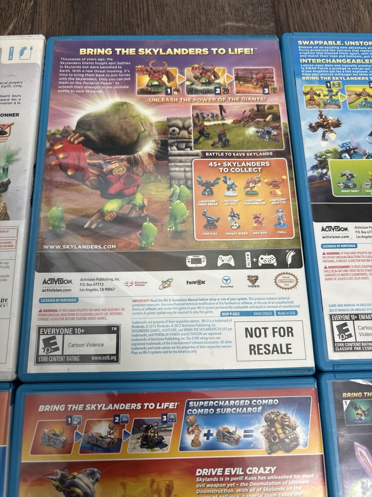 Skylanders Wii U 6 Game Lot – Spyro, Giants, Swap Force, Trap Team, Imaginators
