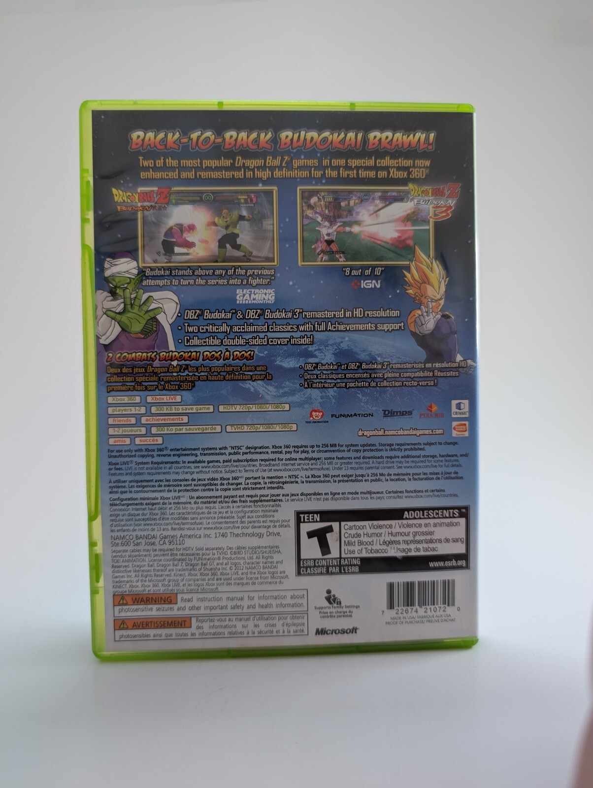 Dragon Ball Z: Budokai HD Collection (Xbox 360 2012) CIB Cleaned Tested