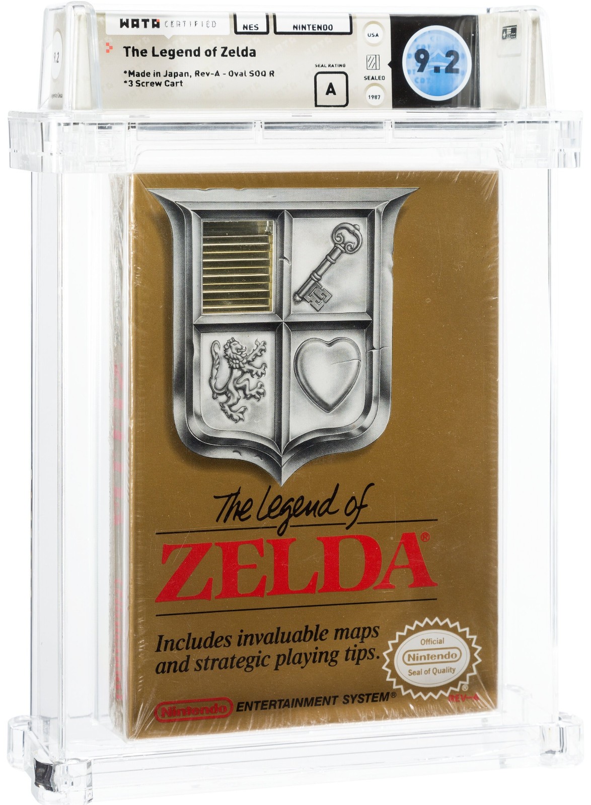 Nintendo 1987 The Legend of Zelda Wata 9.2 A Sealed Oval SOQ R, Last Production