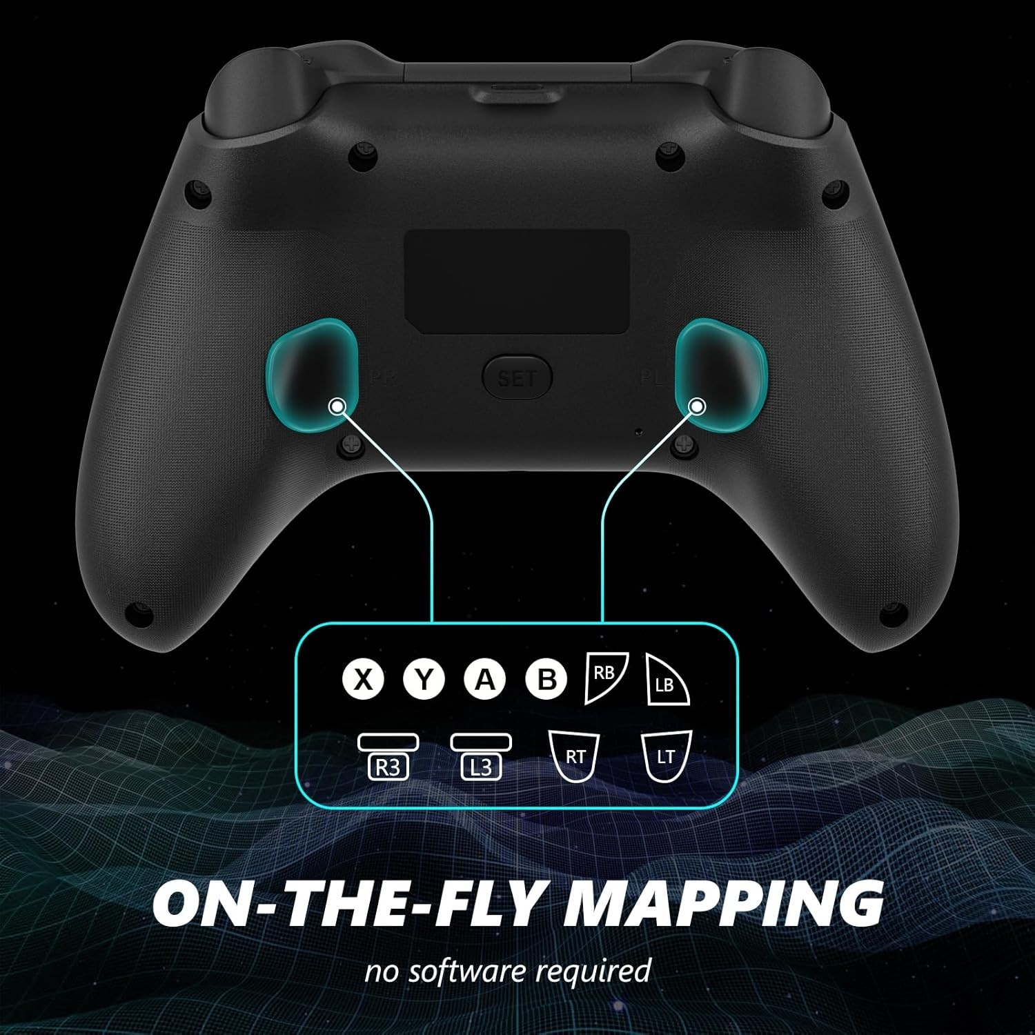 Multi-Platform RGB Wireless Controller for Xbox, 2.4GHz Dual Vibration Gamepad