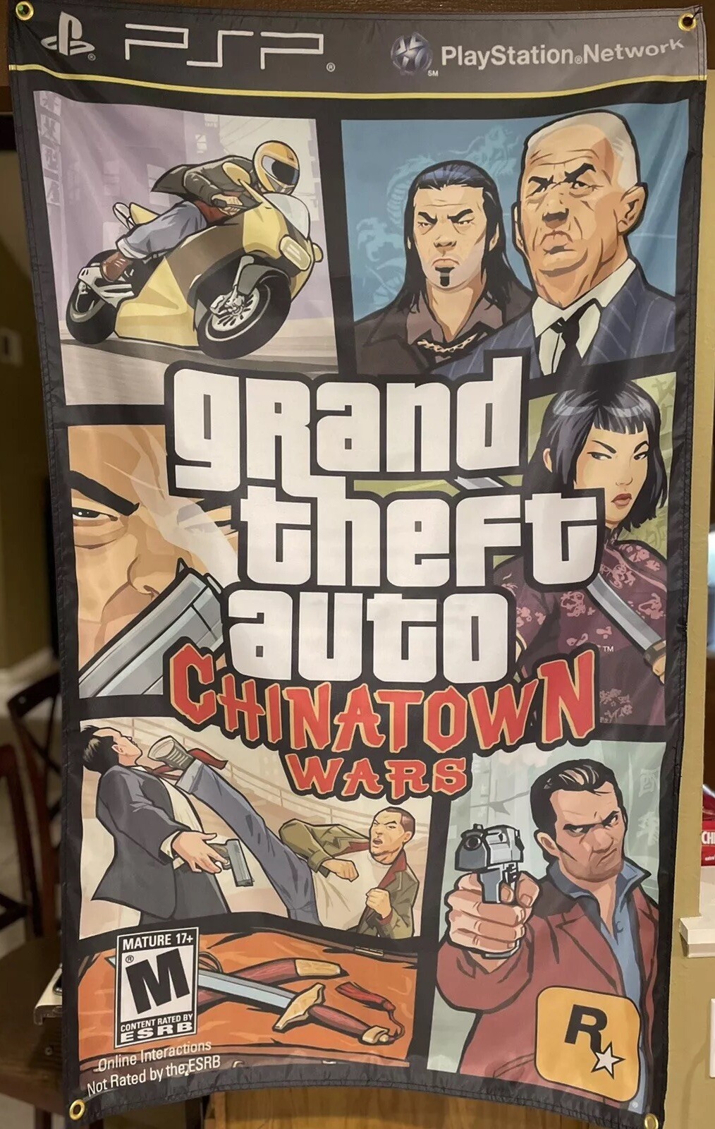 Grand Theft Auto Chinatown Wars 5′ Flag Banner Sony PSP PlayStation Portable GTA