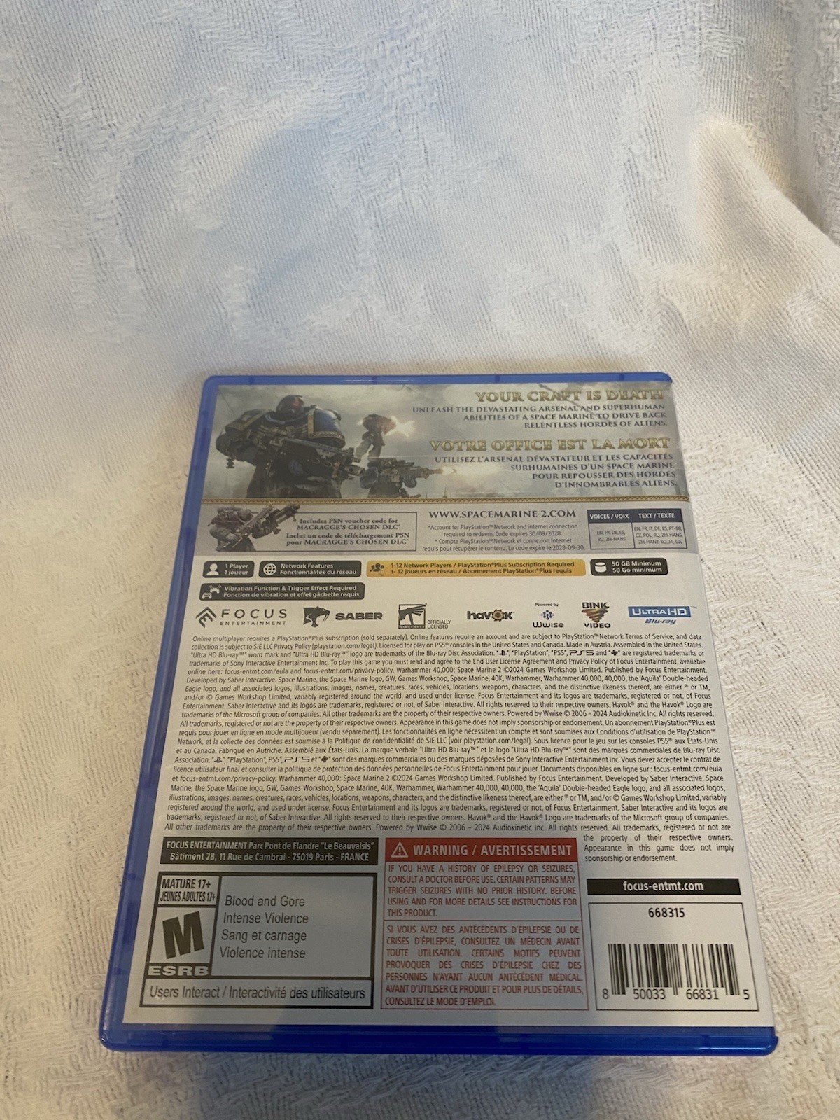 Warhammer 40,000 Space Marine 2 PS5 Tested and works!