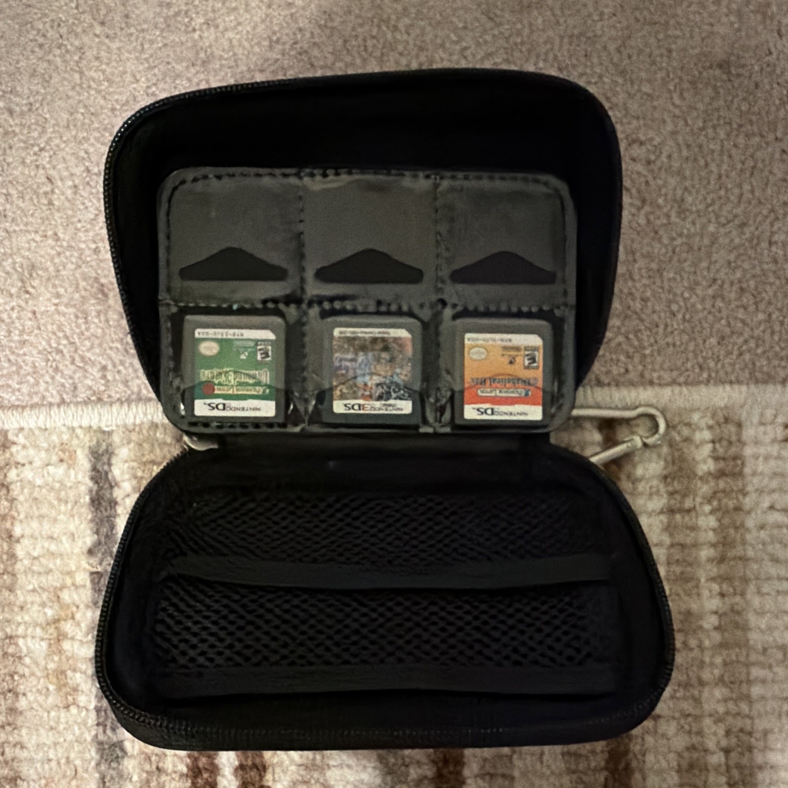 Nintendo DS/3DS 3-Game Lot w/ Carrying Case Professor Layton NTR-C3JE-USA