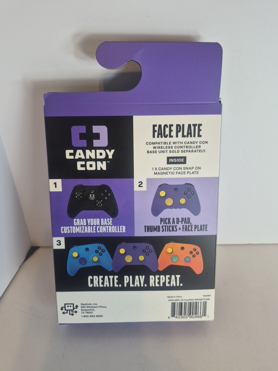 Candy Con Midnight Purple Face Plate GameStop Exclusive New Switch PC