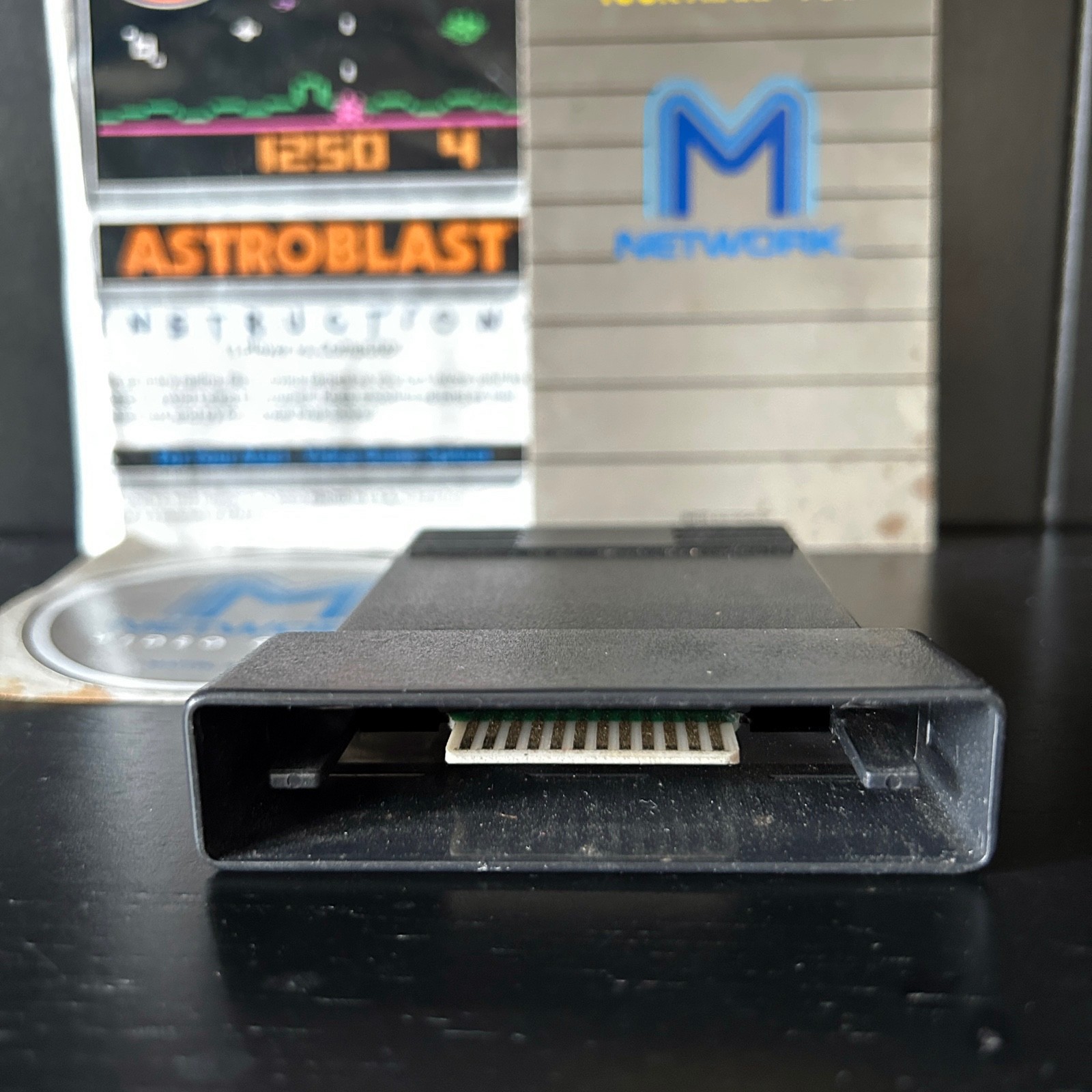 1982 Astroblast Atari 2600 Video Game Cartridge w/ Manual +Sticker Mattel TESTED