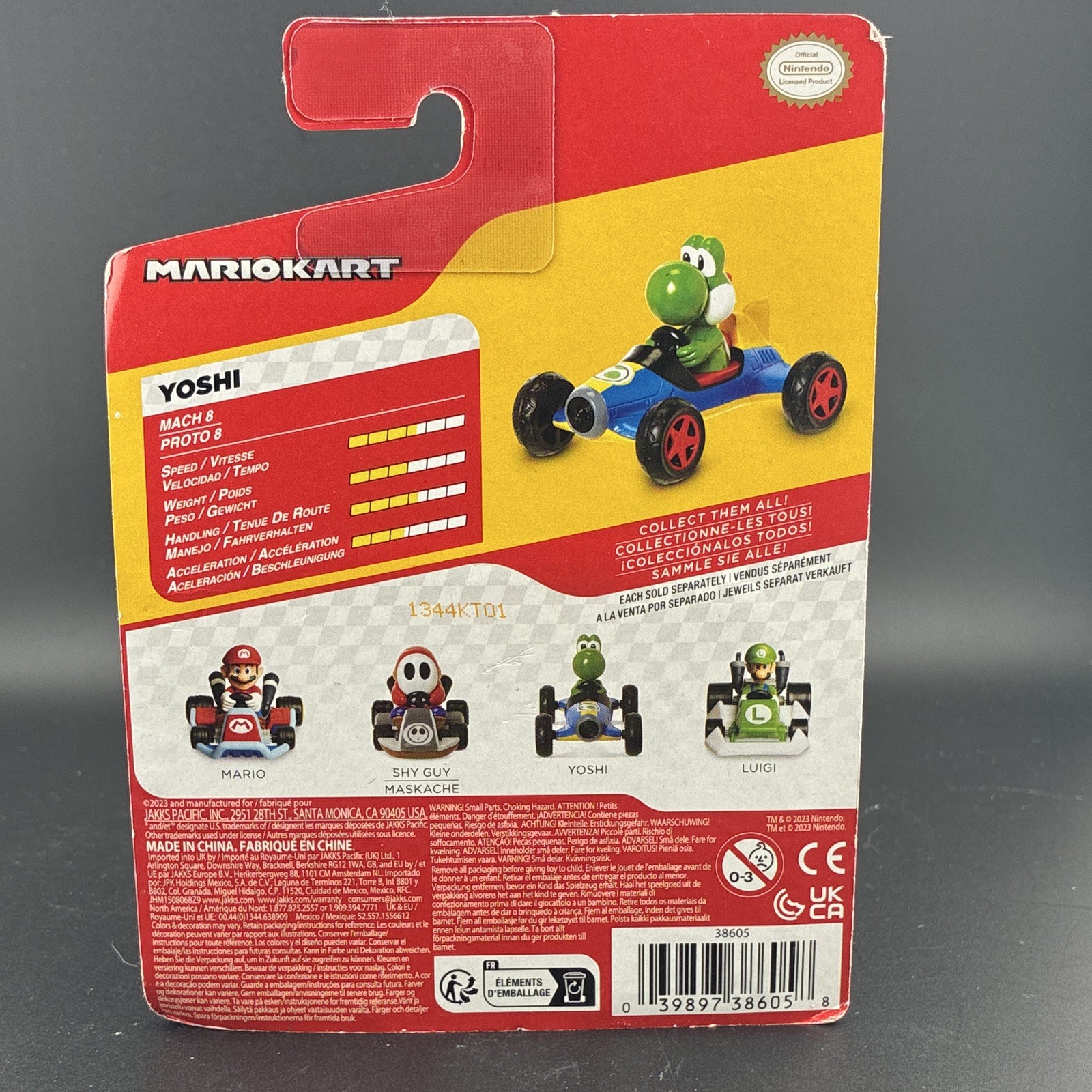 JAKKS Pacific Mario Kart Yoshi Mach 8 Proto 1 Diecast Vehicle 38605