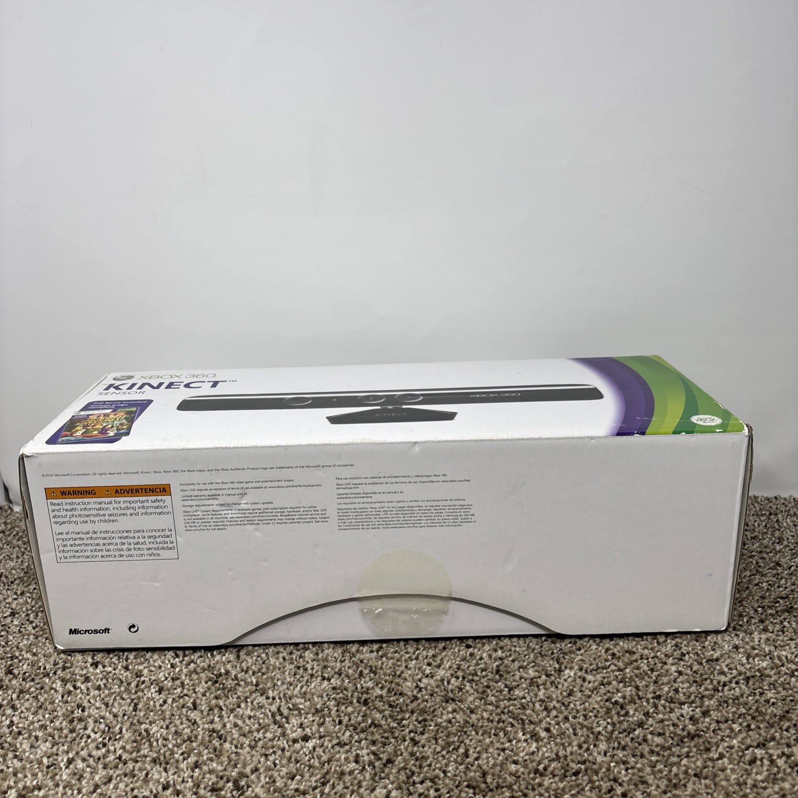 XBOX 360 Kinect Motion Sensor & Camera With Box No Game Tested