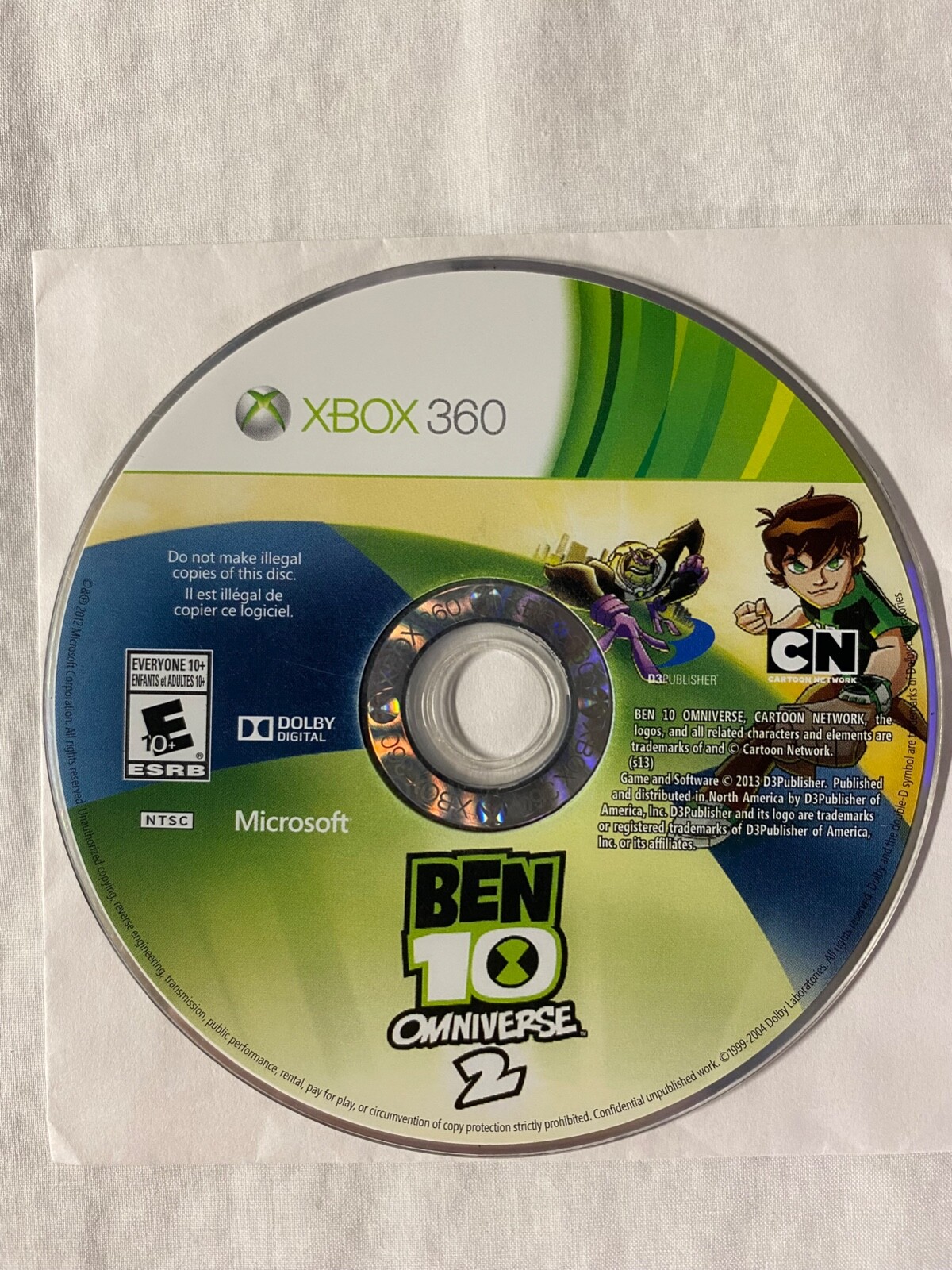 Ben 10 Omniverse 2 – DISC ONLY – Microsoft Xbox 360 – Tested & Clean