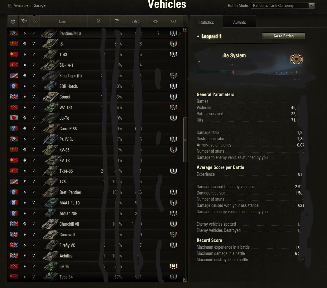 World of Tanks Account a lot of premiums Tier X