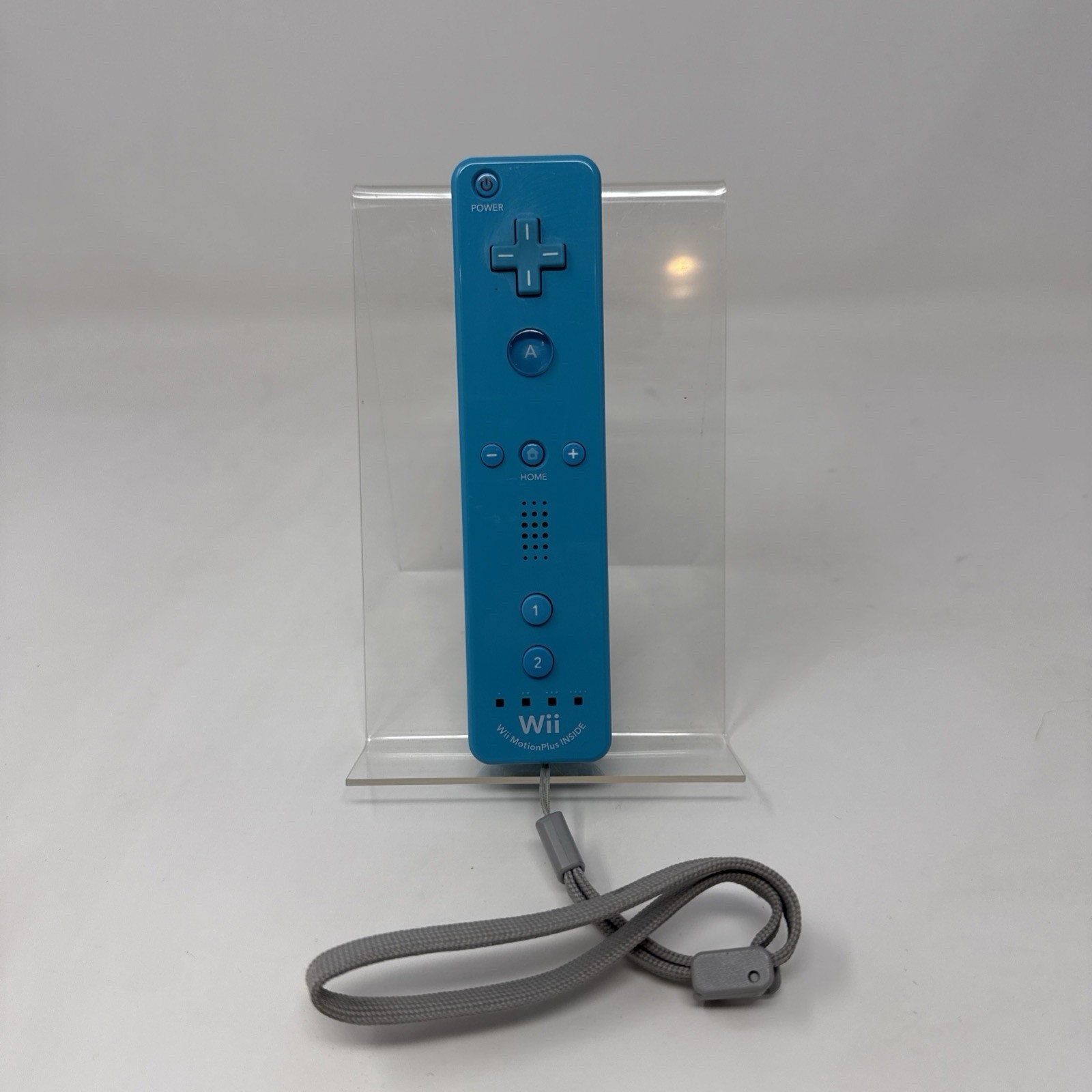 Nintendo OEM Motion Plus Wii Remote Blue Controller RVL-036 – Tested
