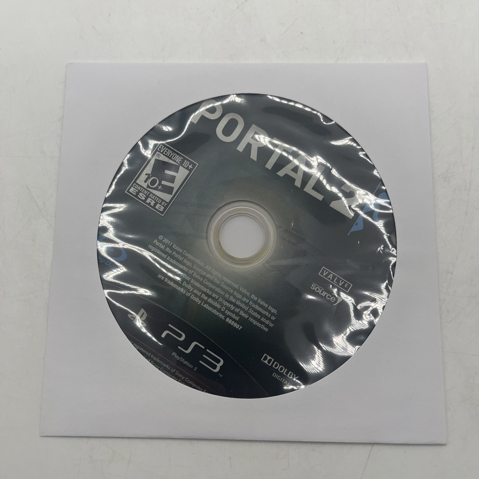 Portal 2 (Sony PlayStation 3, 2011) Tested – Disc Only