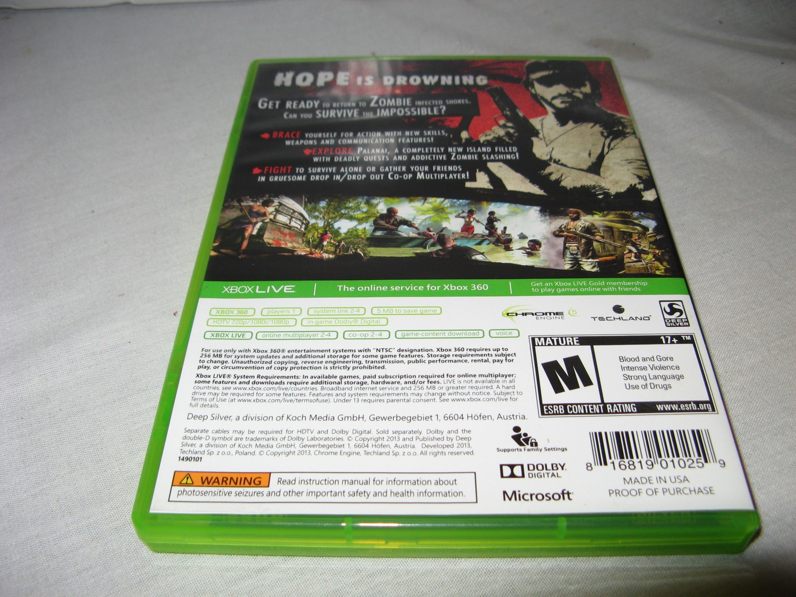 Dead Island: Riptide — Special Edition (Microsoft Xbox 360, 2013) Complete