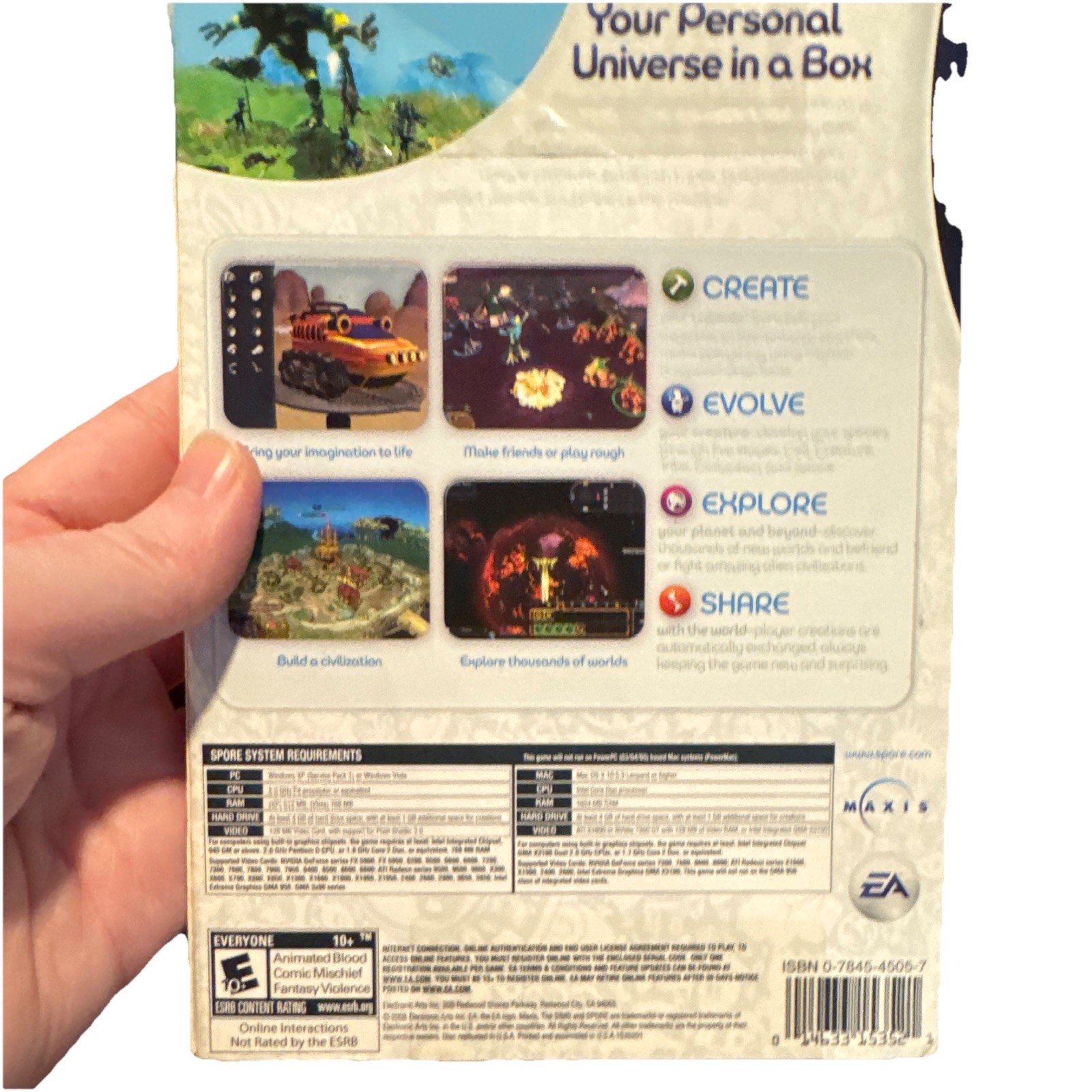 Electronic Arts Spore Simulation Game Windows Mac E10+ Spore Series