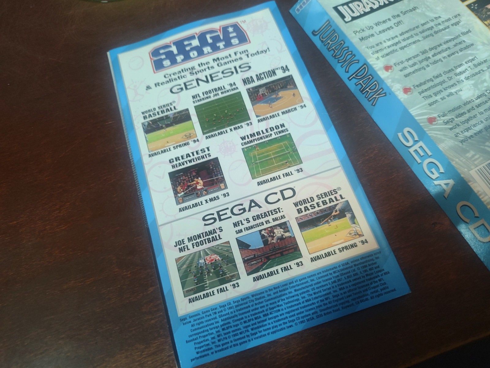 Jurassic Park 1992 Sega CD Video Game Excellent Condition TESTED