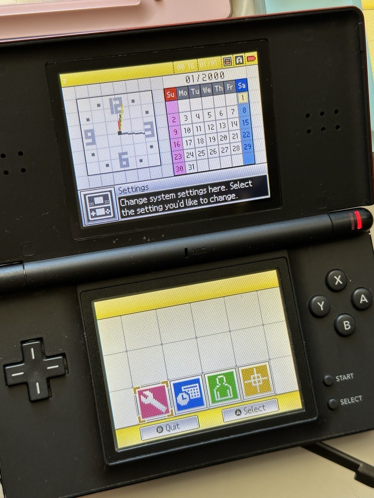 Lot 3 In Box Nintendo DS Lite Crimson Red Black Ice Blue Noble Coral Pink Works