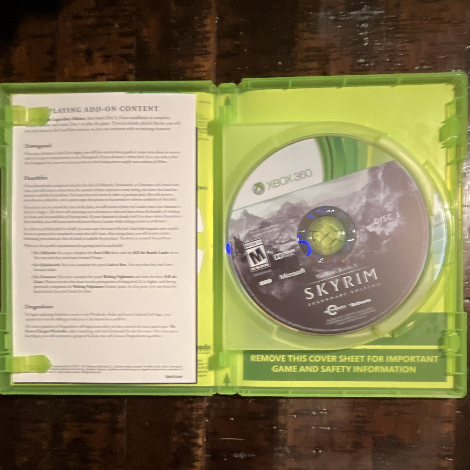 Bethesda The Elder Scrolls V Skyrim Legendary Edition RPG M Xbox 360 Kinect