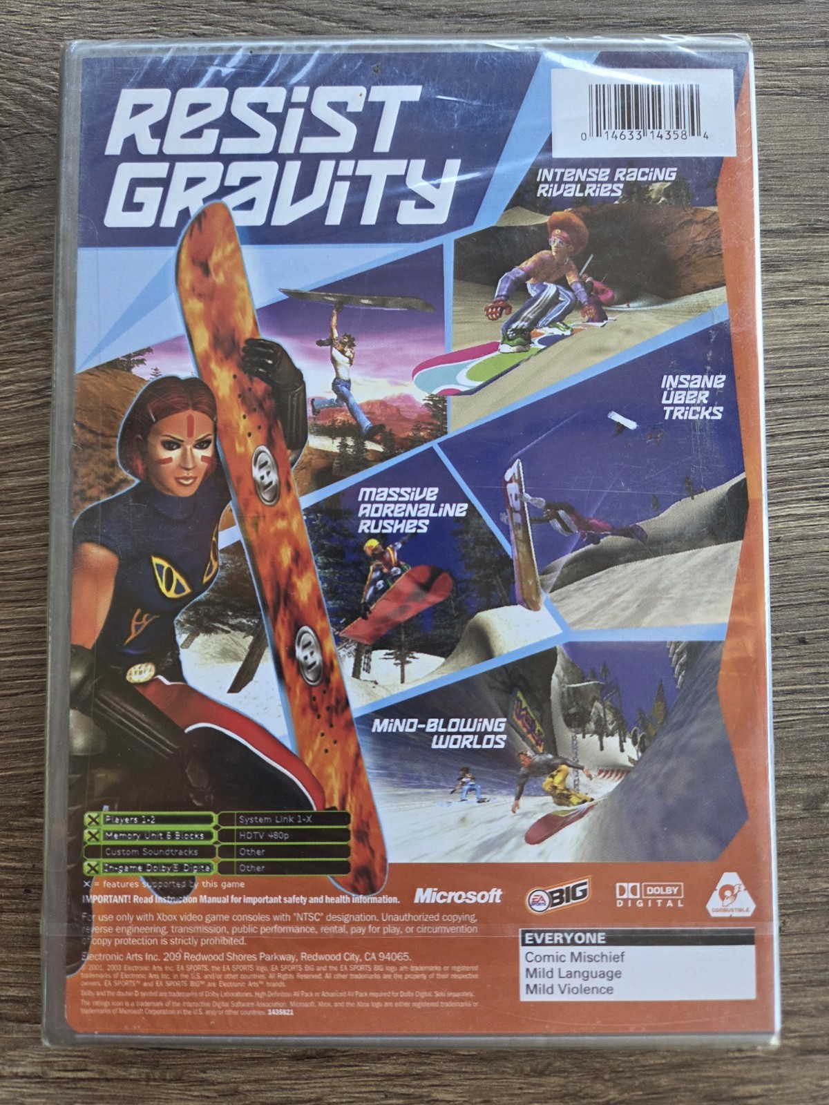 EA Sports BIG Vintage 2001 SSX Tricky Xbox Platinum Hits Sealed New Collectable