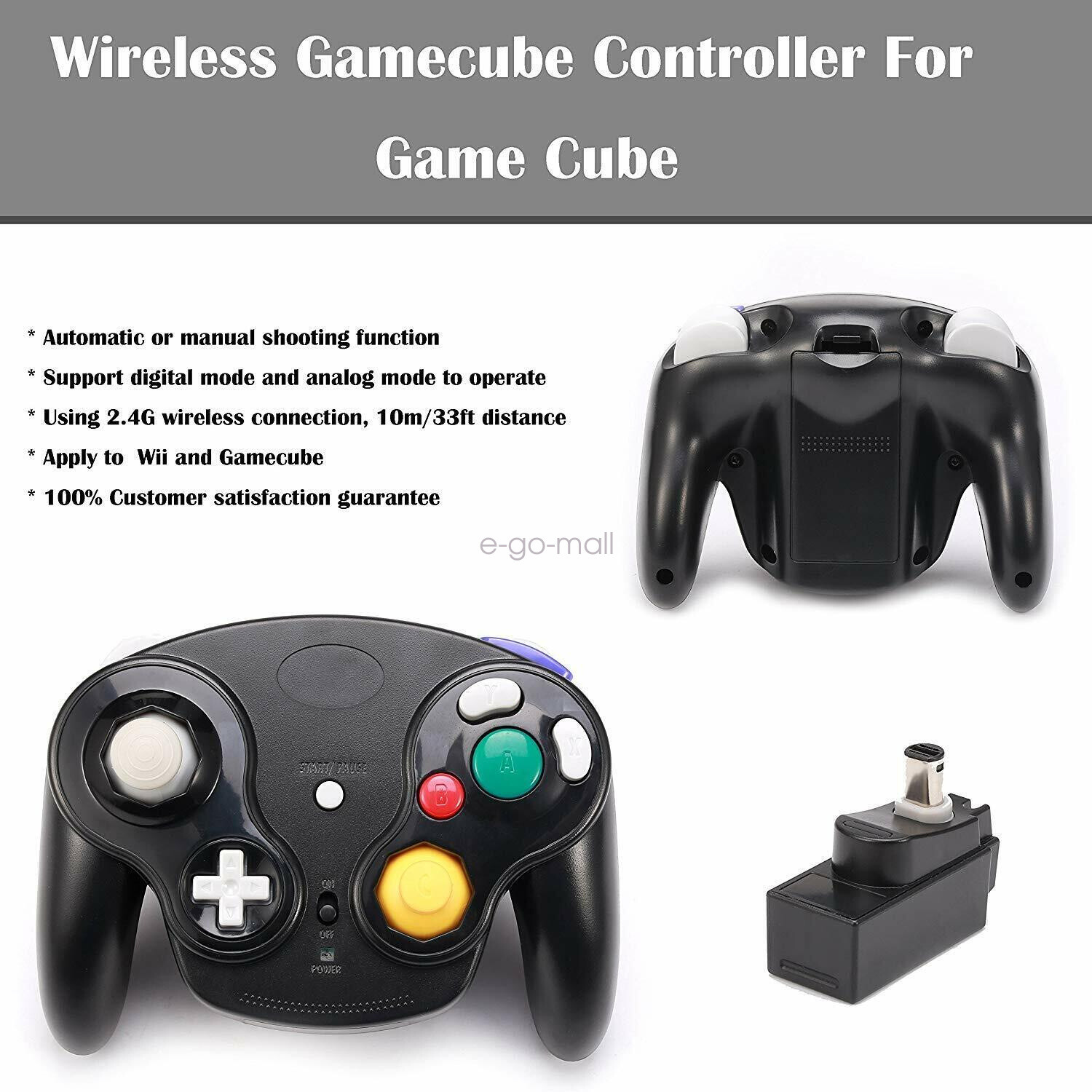 Wireless Game Controller With Adapter For Gamecube Console Retro Classic GC NGC